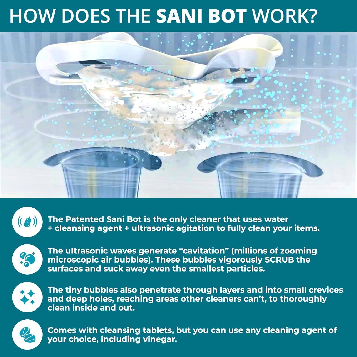 Limpiador de Equipos de Sueño Sani Bot D3 - 60 Tabletas, 3L