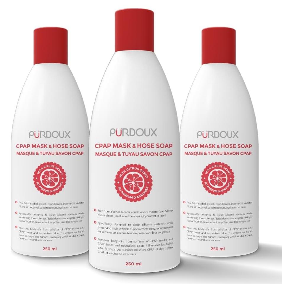 Jabón limpiador CPAP PURDOUX 3x250ml Pomelo-Limón