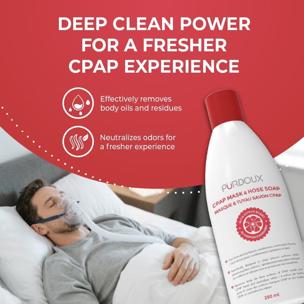 Jabón limpiador CPAP PURDOUX 3x250ml Pomelo-Limón