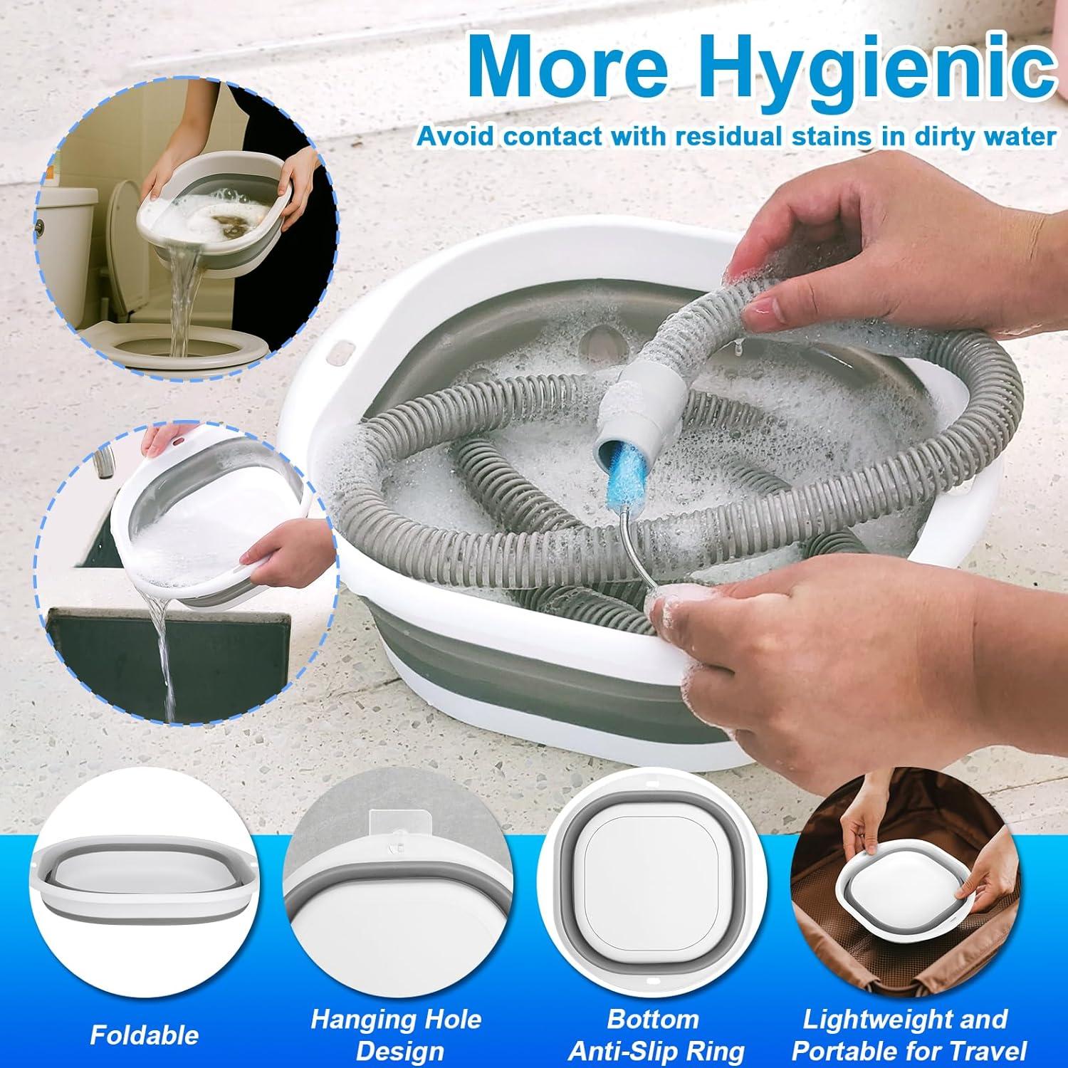 Kit de Limpieza CPAP XANGNIER con Cepillos y Lavabo Plegable