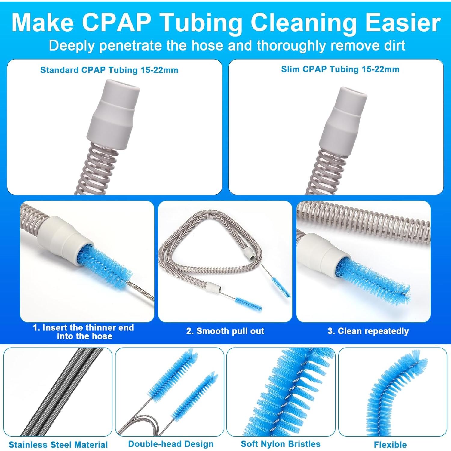 Kit de Limpieza CPAP XANGNIER con Cepillos y Lavabo Plegable