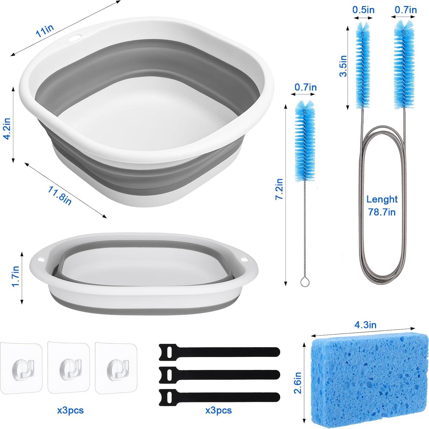 Kit de Limpieza CPAP XANGNIER con Cepillos y Lavabo Plegable