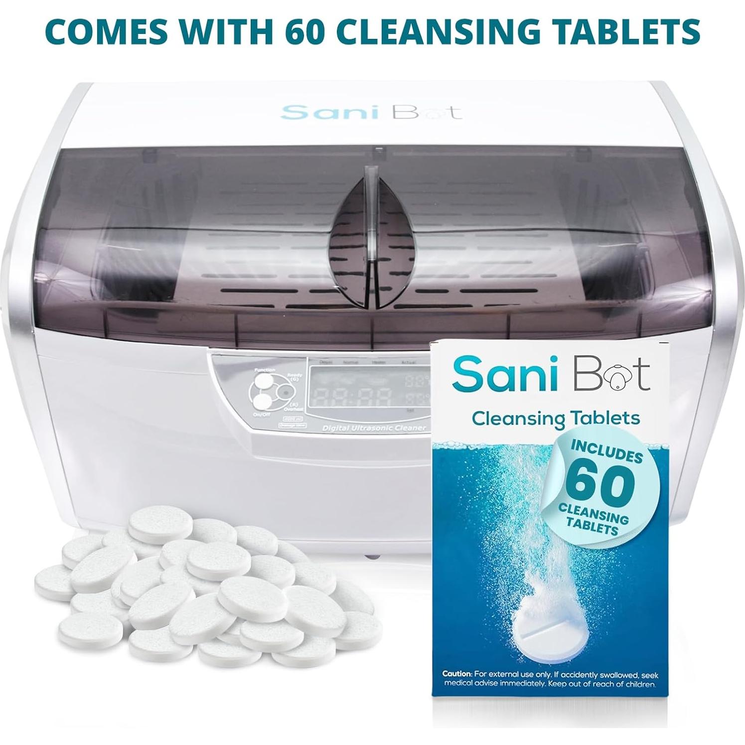 Limpiador Ultrasónico Sani Bot D6 - 60 Tabletas, 6L Acero Inoxidable