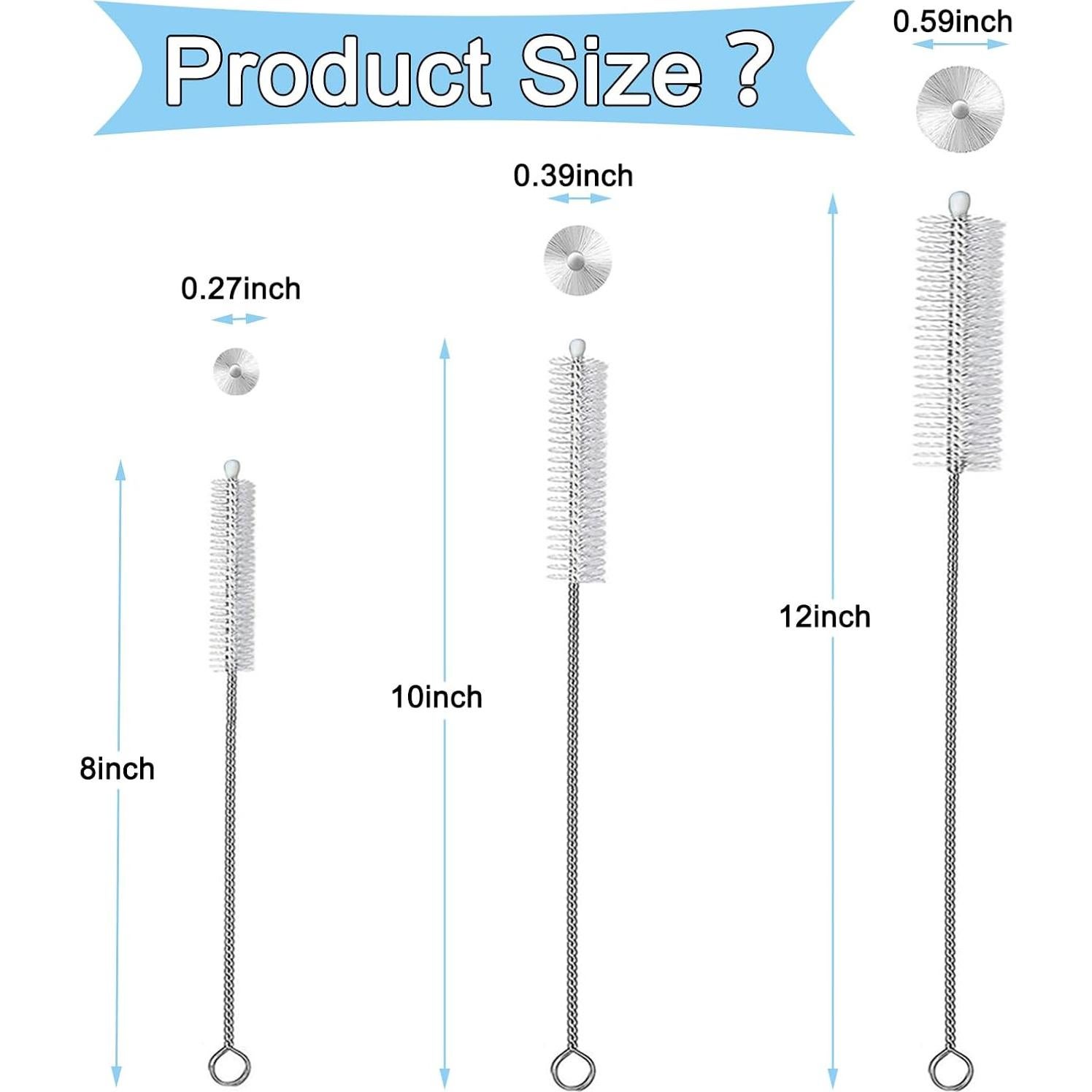 Limpiador de Popotes YETI Sovipal - 5 Piezas 20.32cm Acero Inoxidable