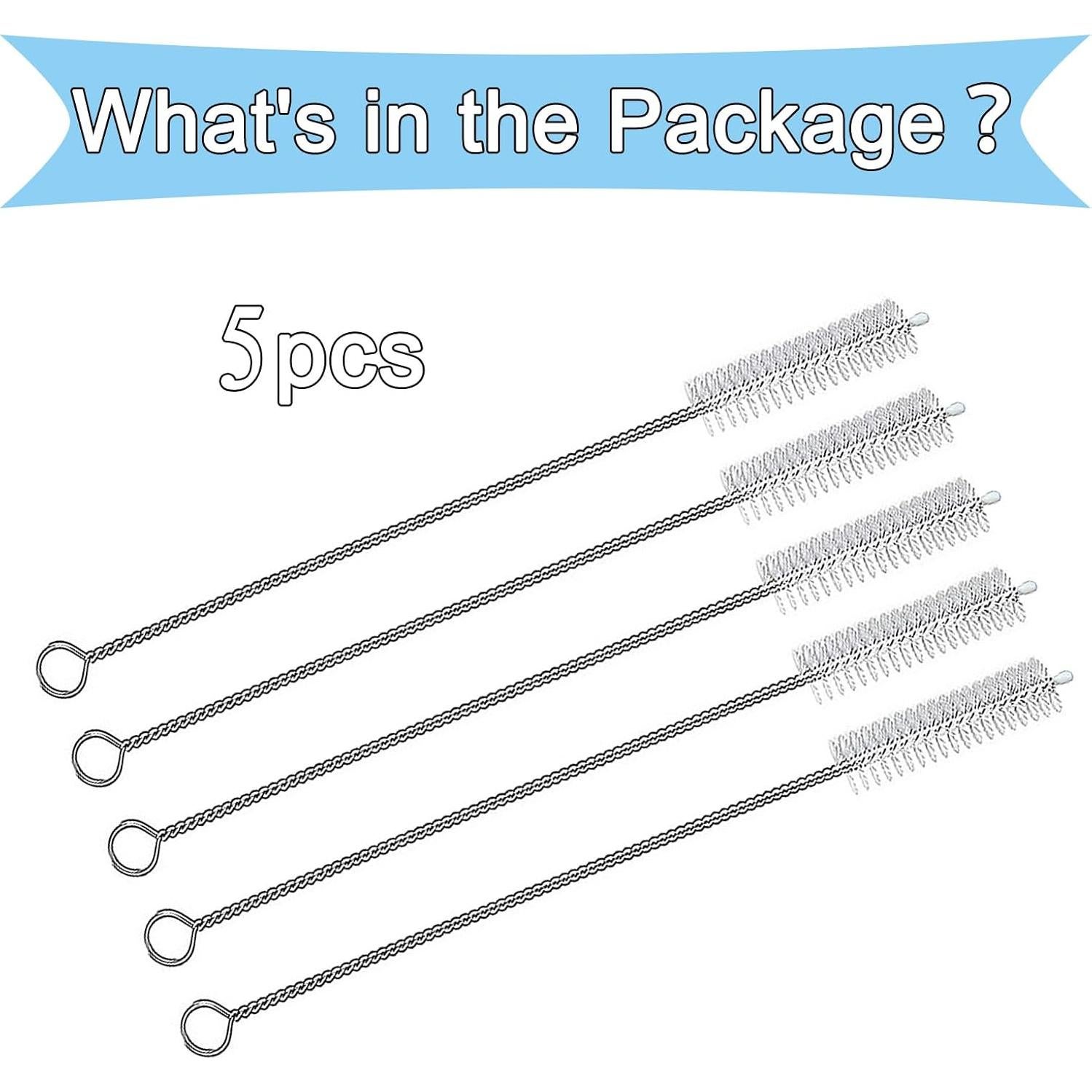 Limpiador de Popotes YETI Sovipal - 5 Piezas 20.32cm Acero Inoxidable