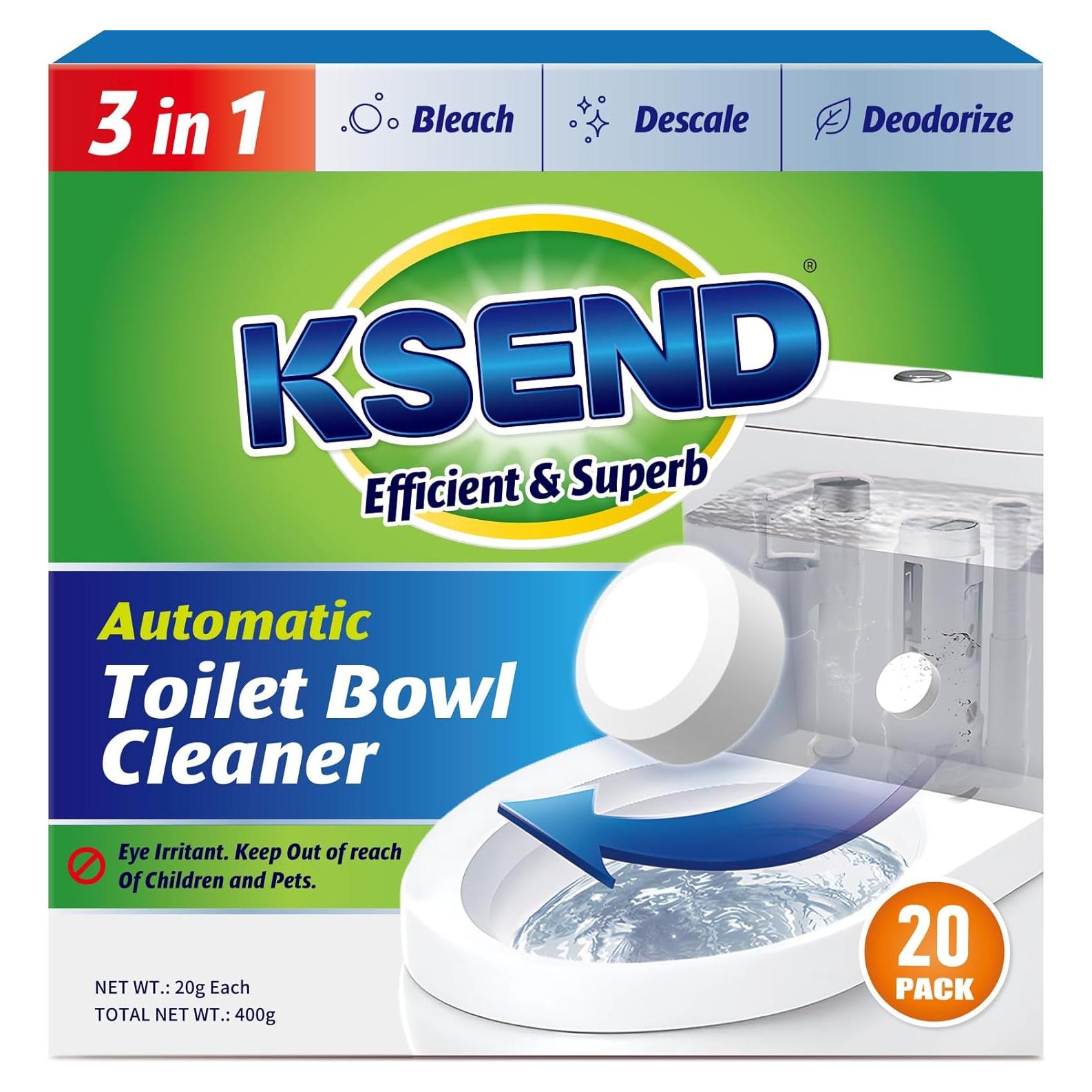 Tabletas Limpiadoras de Inodoro Ksend - 20 PCS Blanqueador Eficaz