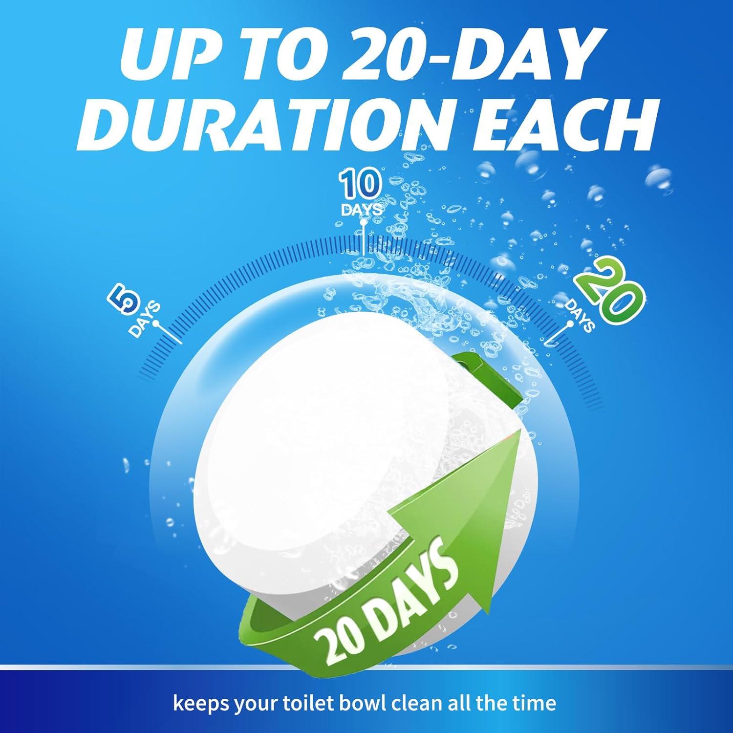 Tabletas Limpiadoras de Inodoro Ksend - 20 PCS Blanqueador Eficaz