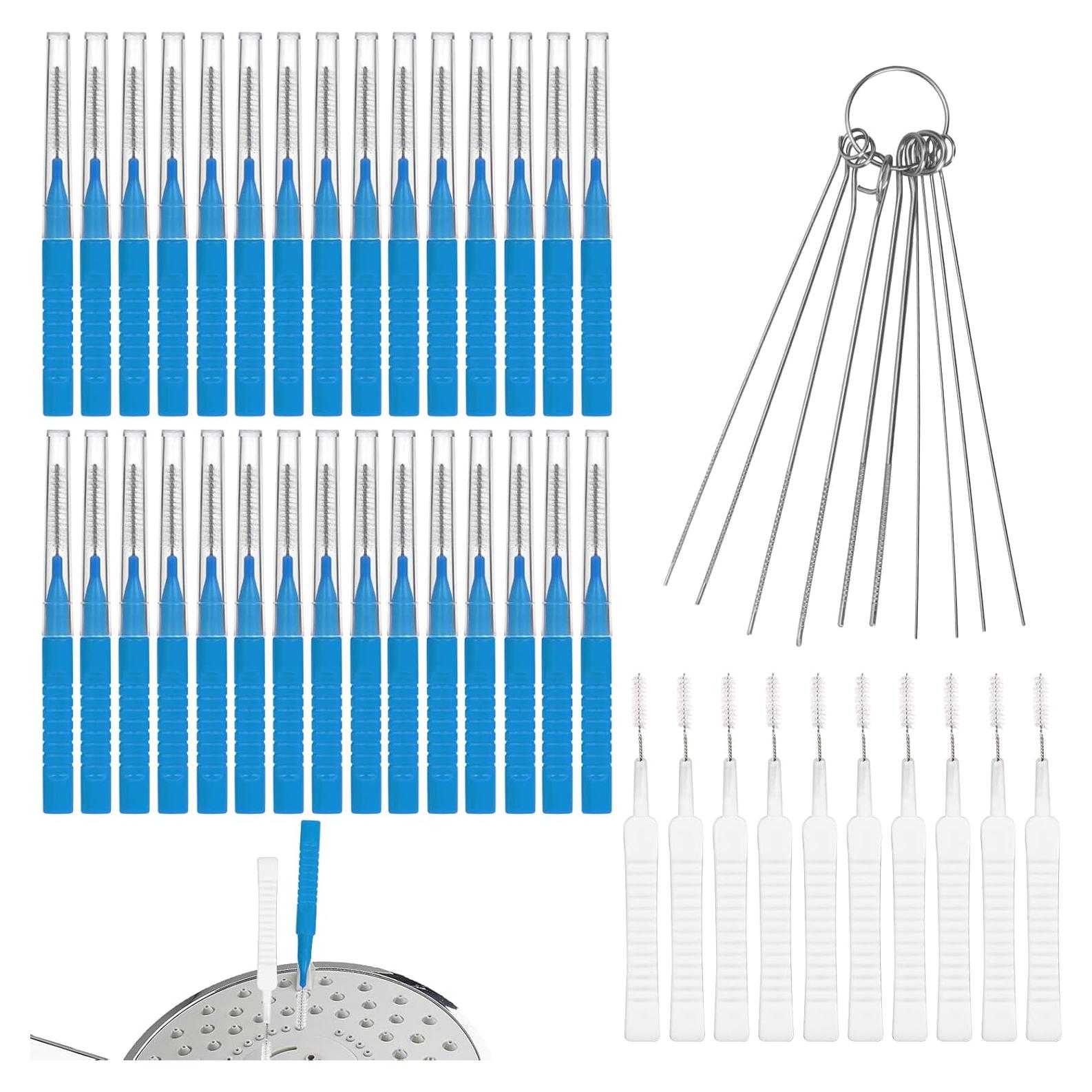 30 Piezas Limpiador de Cabezal de Ducha Lasuroa - Agujas y Cepillos