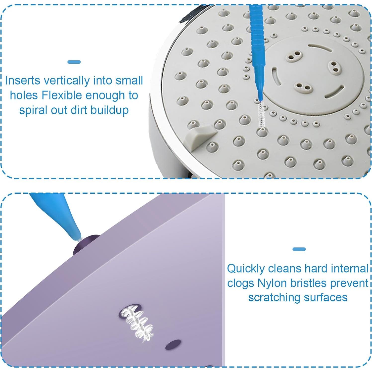 30 Piezas Limpiador de Cabezal de Ducha Lasuroa - Agujas y Cepillos