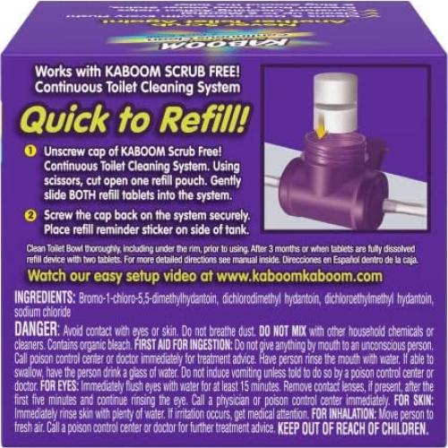 Tabletas de Recarga Kaboom Scrub Free! para Inodoro - 2 Unidades