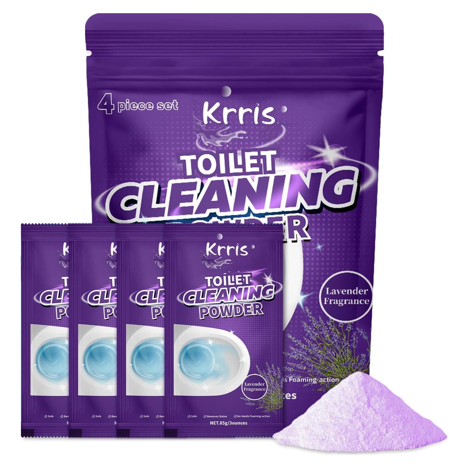 Limpiador de Inodoro en Polvo Krris 4x85g Fragancia Lavanda