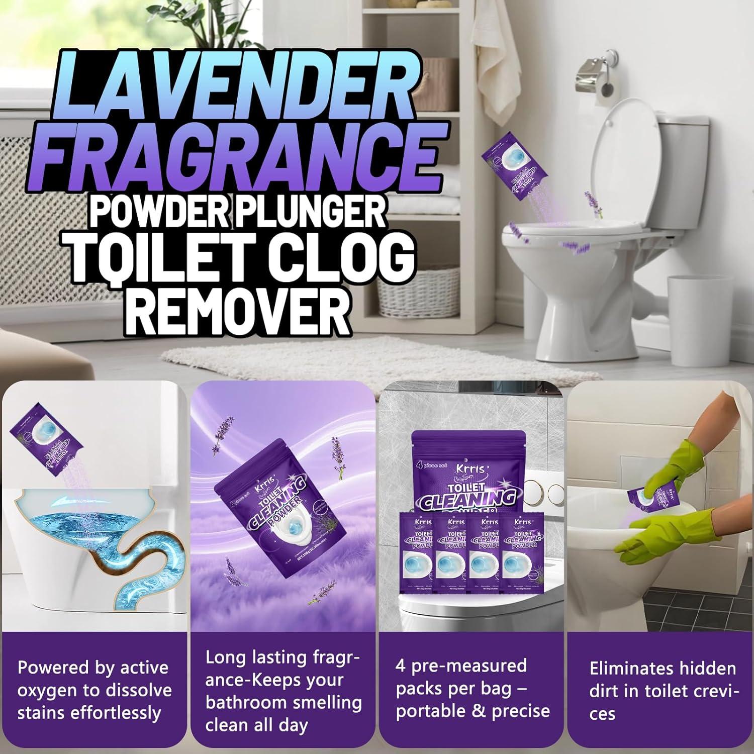 Limpiador de Inodoro en Polvo Krris 4x85g Fragancia Lavanda