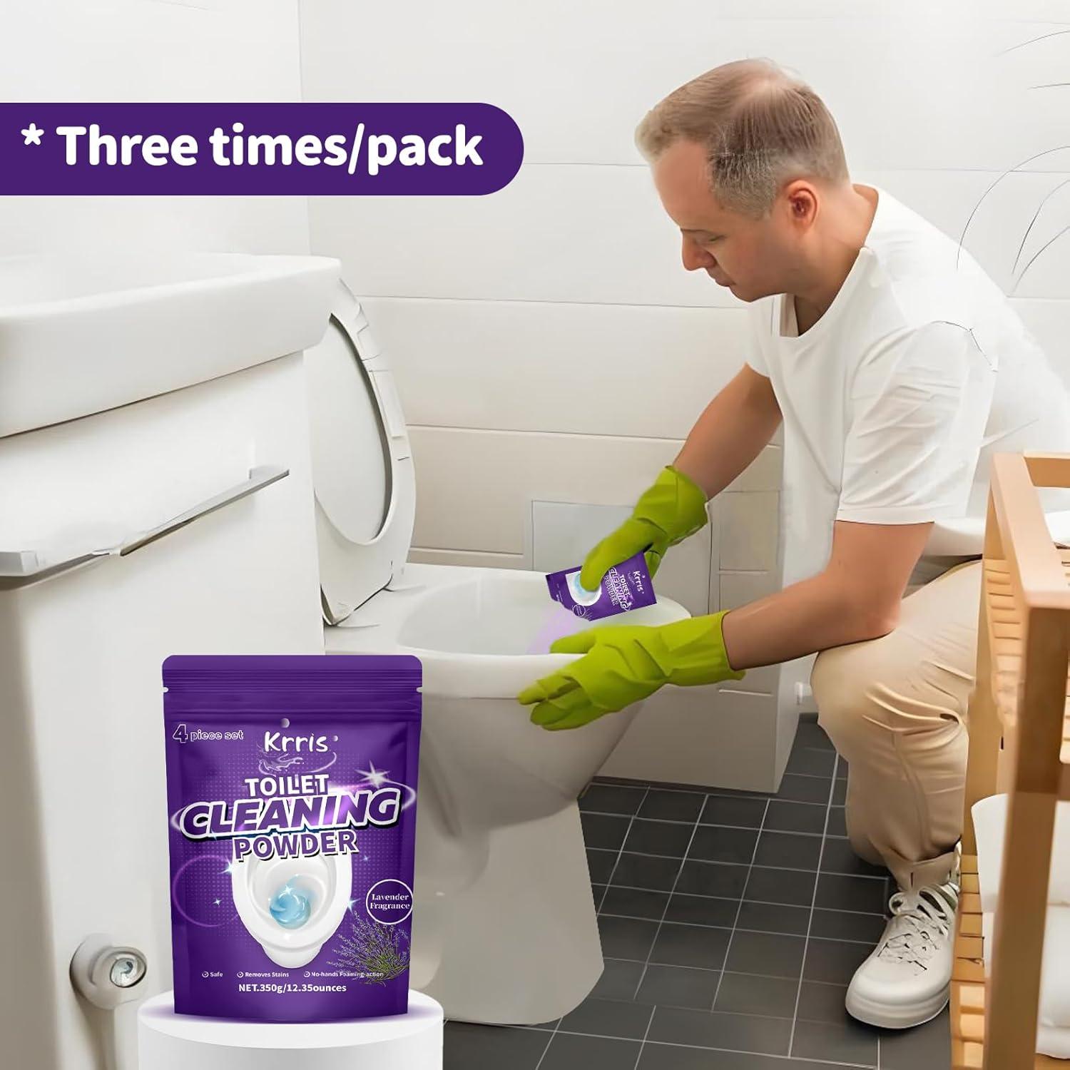 Limpiador de Inodoro en Polvo Krris 4x85g Fragancia Lavanda