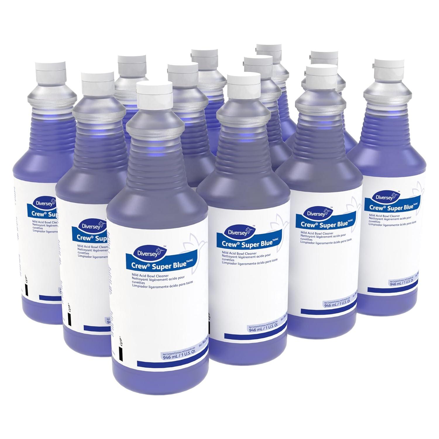 Limpiador de Inodoro Diversey Crew Super Blue 32 oz x12 - Aroma Cítricos
