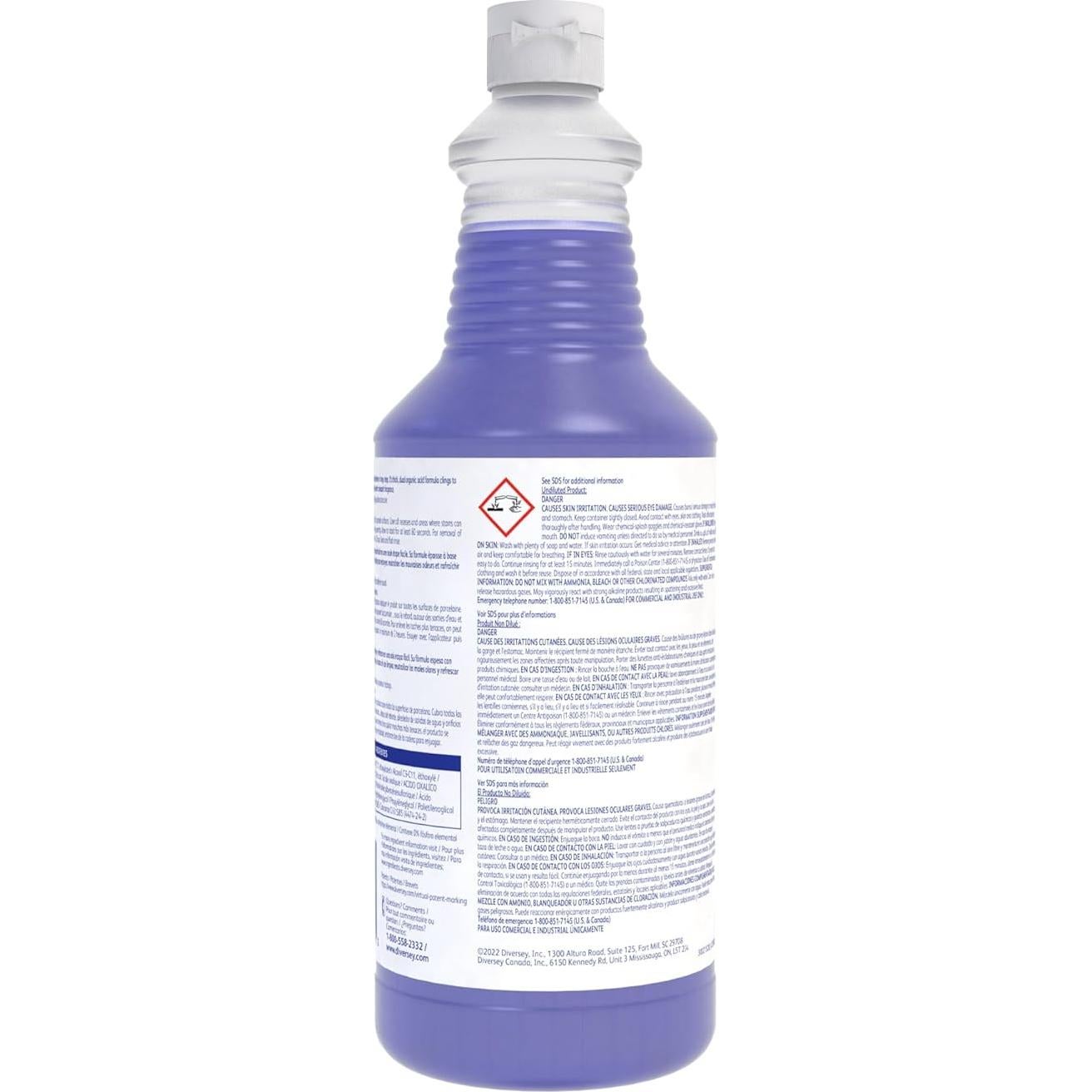 Limpiador de Inodoro Diversey Crew Super Blue 32 oz x12 - Aroma Cítricos