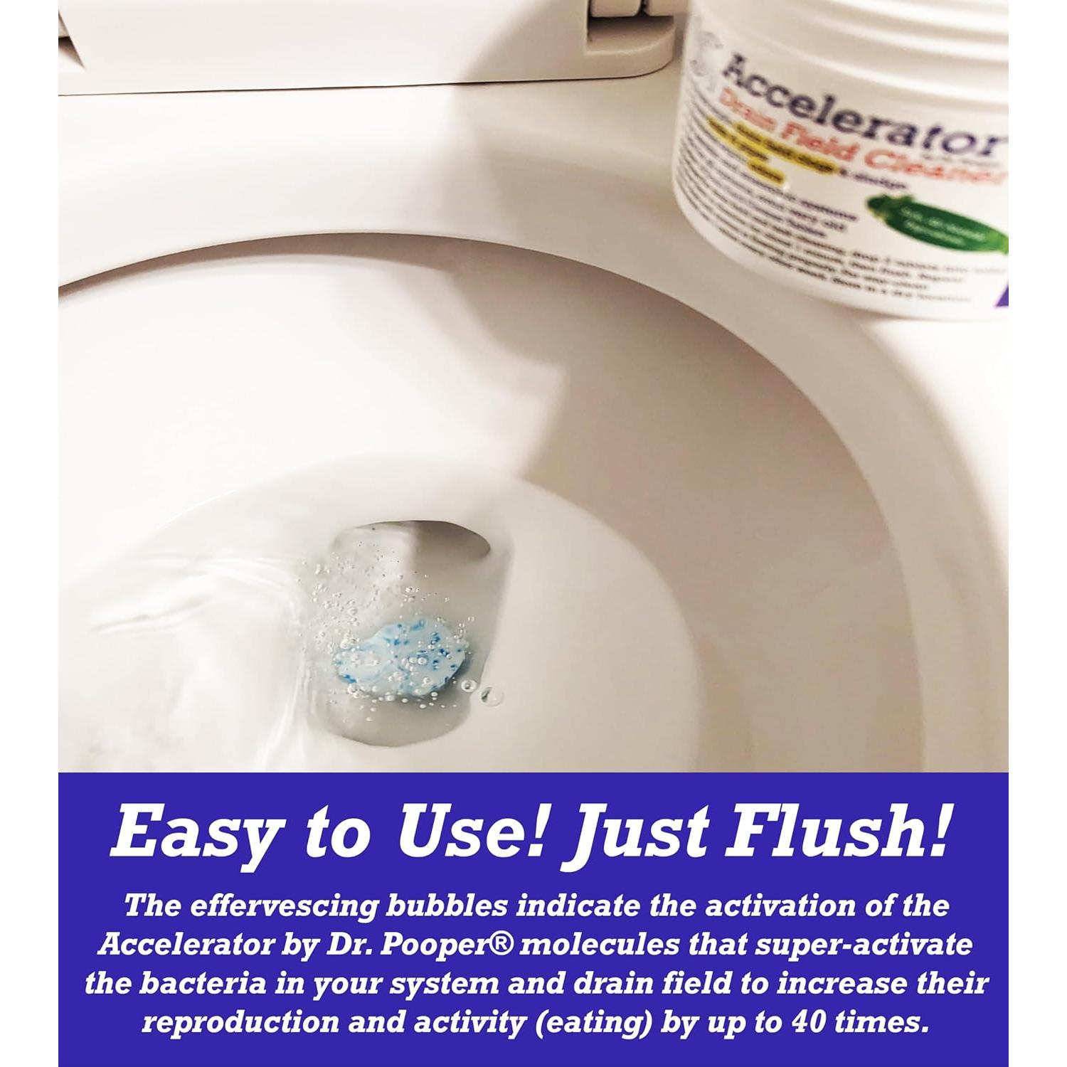 Limpiador de Campo de Drenaje Dr Pooper - 2 Tabletas Efectivas