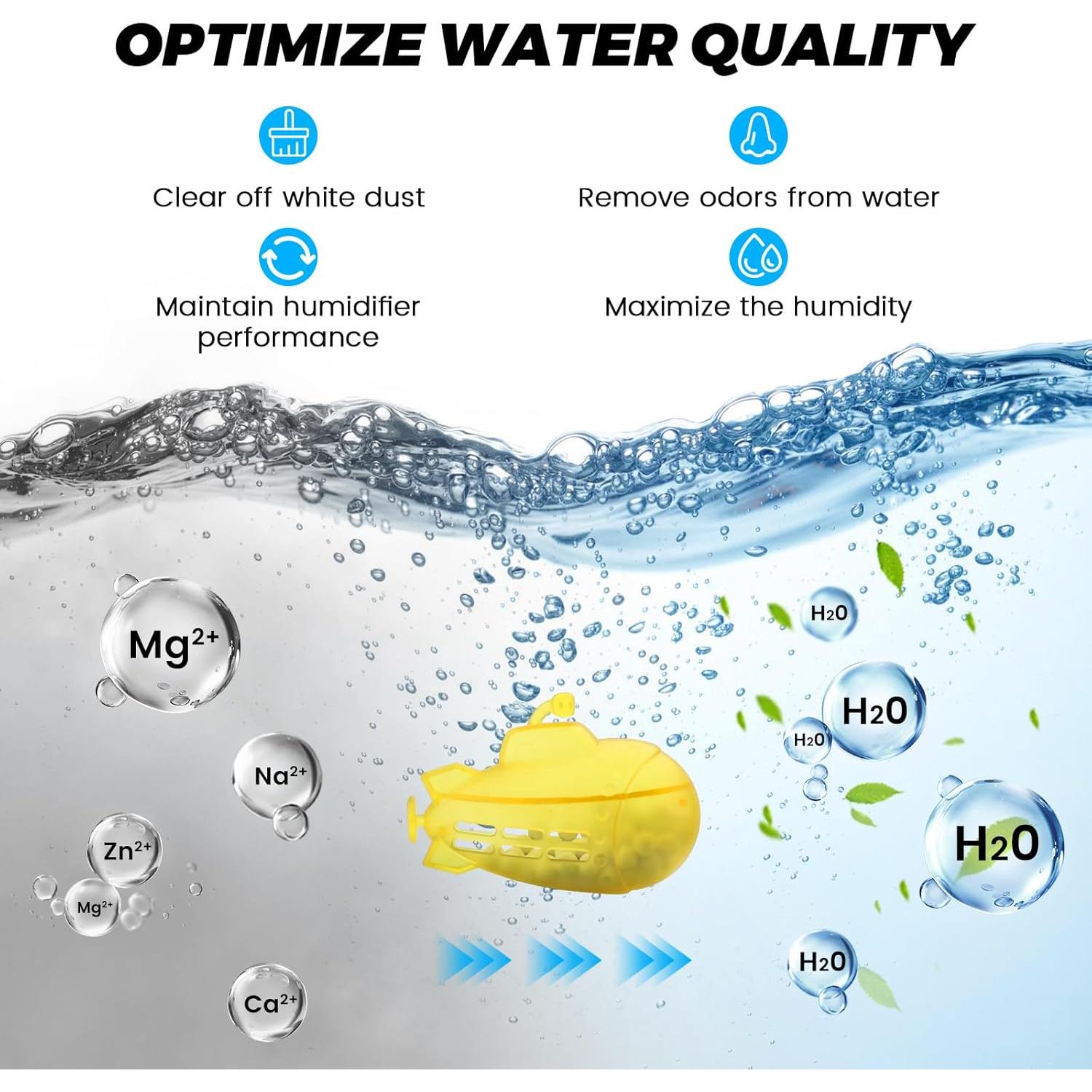 Limpiador de Humidificador Puxyblue 6-Pack Submarino Amarillo