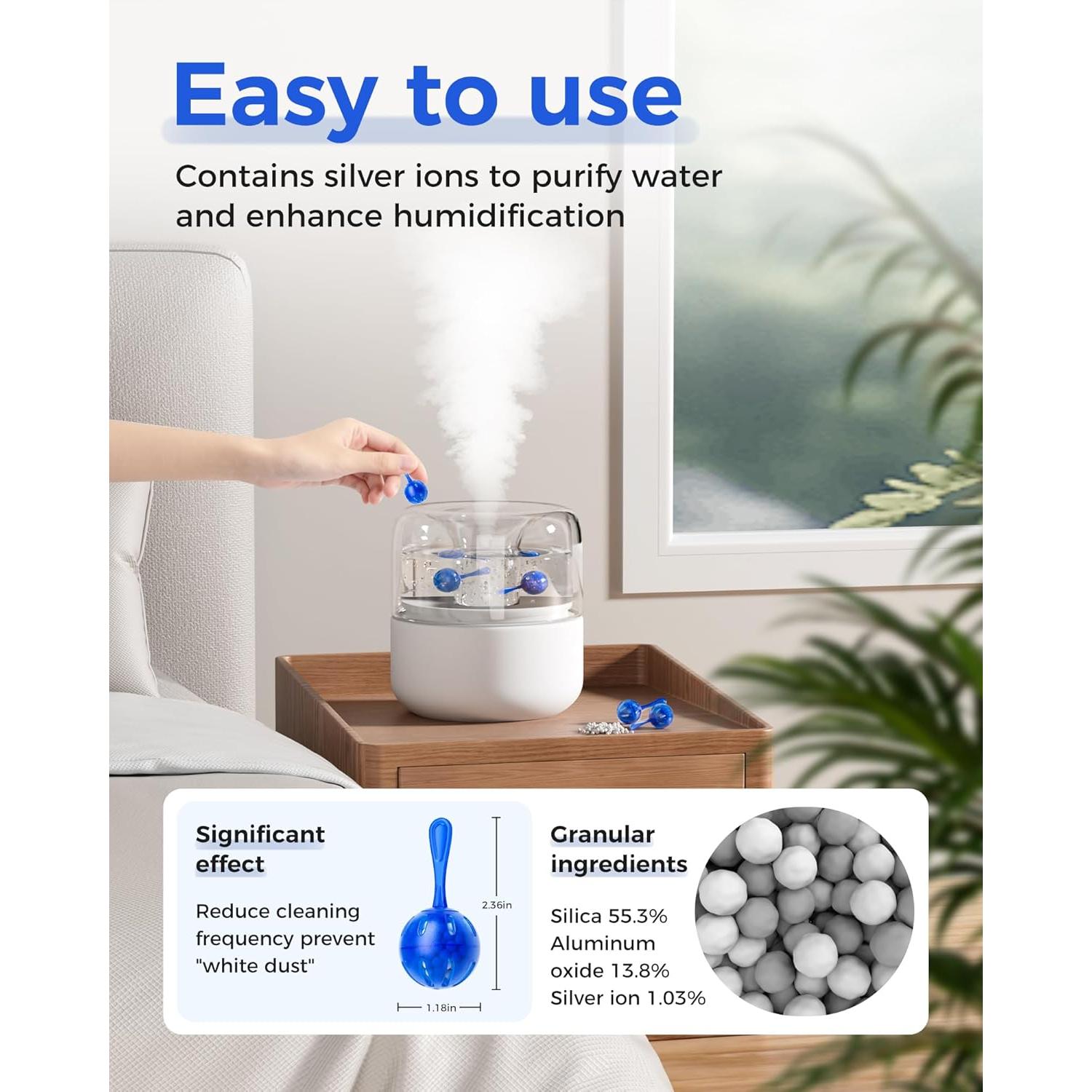 Bolas Antical para Humidificador ZhenD - Paquete de 16