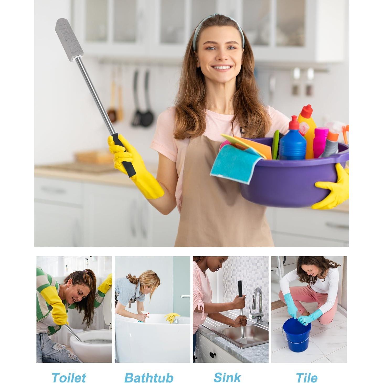 Paquete de 6 piedras pómez GLCON con mango de acero 55.88 cm