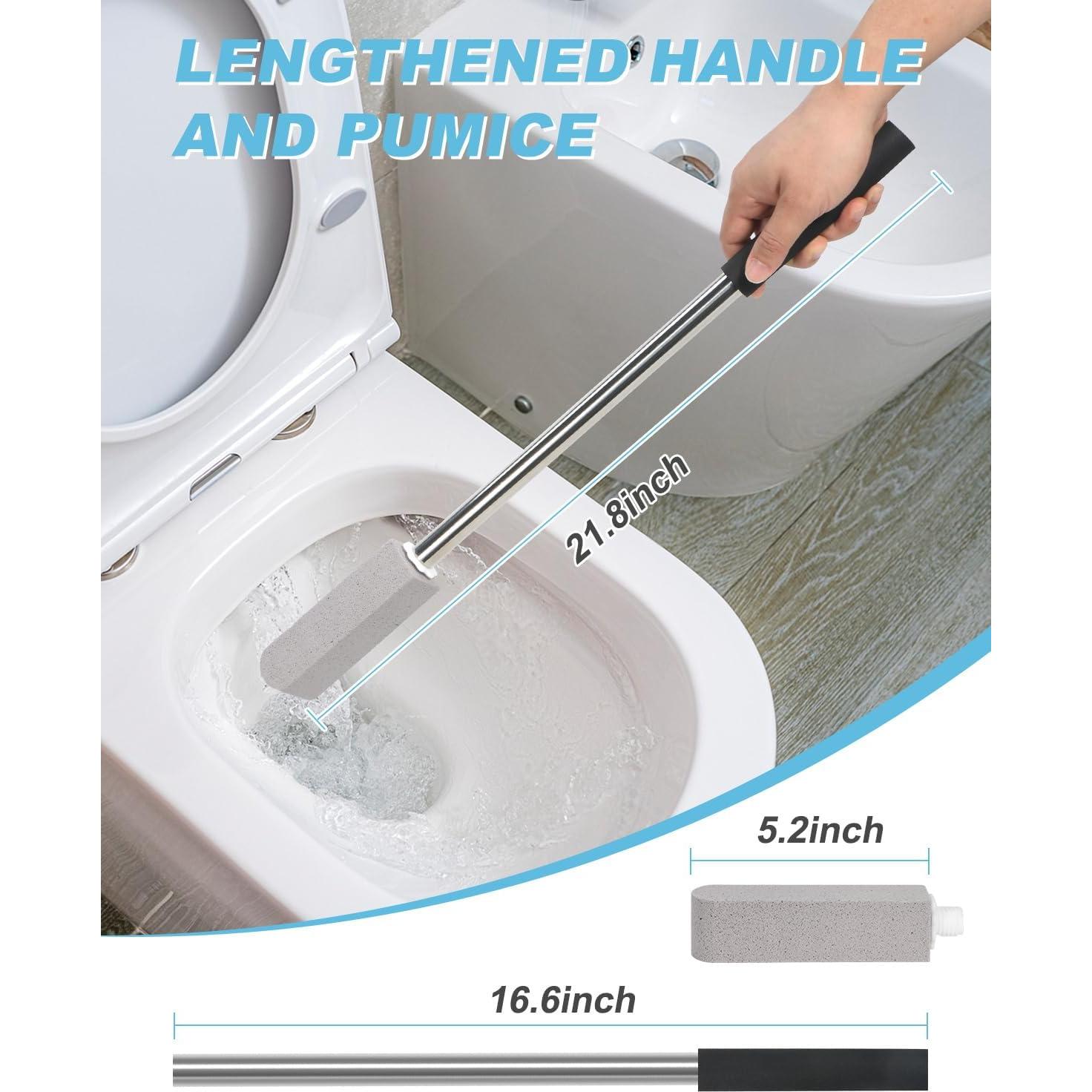 Paquete de 6 piedras pómez GLCON con mango de acero 55.88 cm