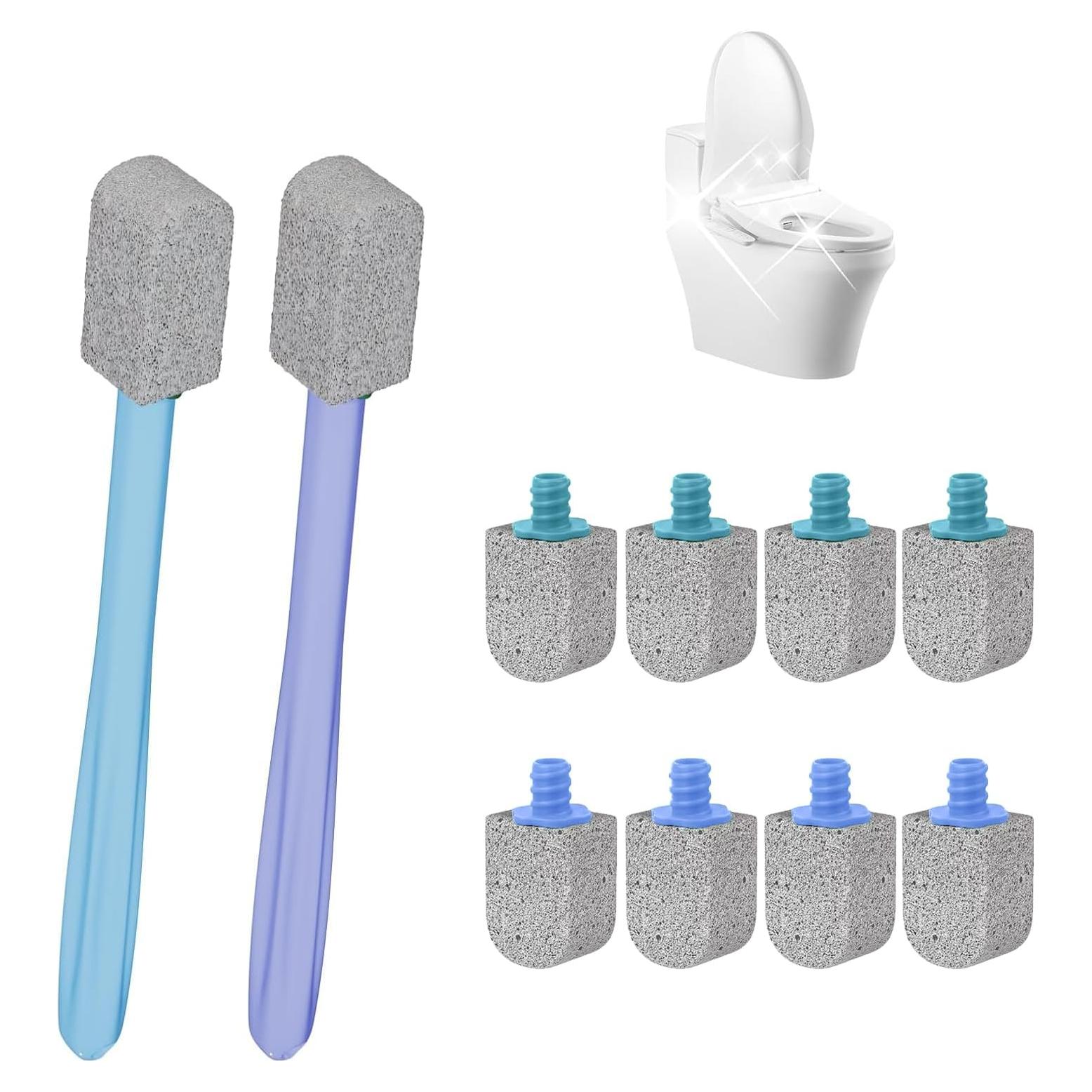 Limpiador de Inodoro Enjunway con 10 Recambios y Mango 30cm