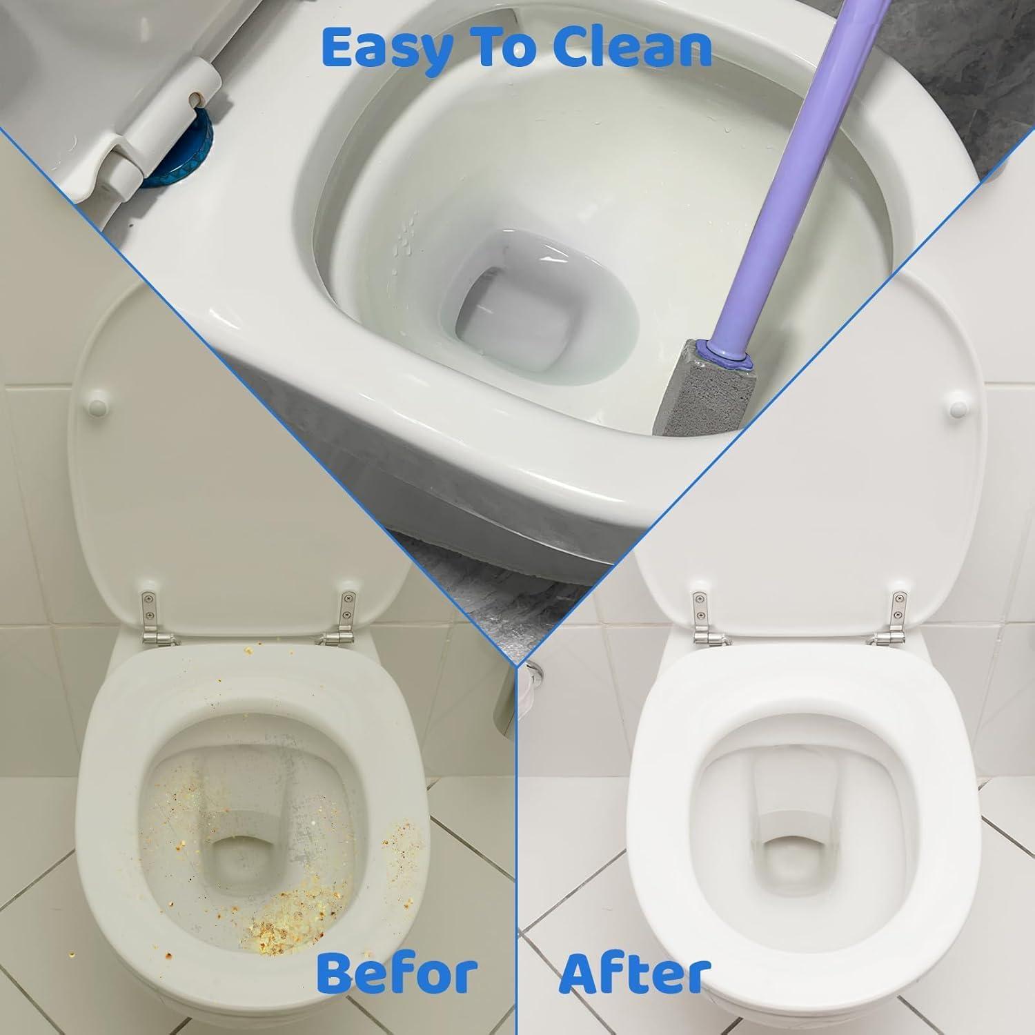 Limpiador de Inodoro Enjunway con 10 Recambios y Mango 30cm