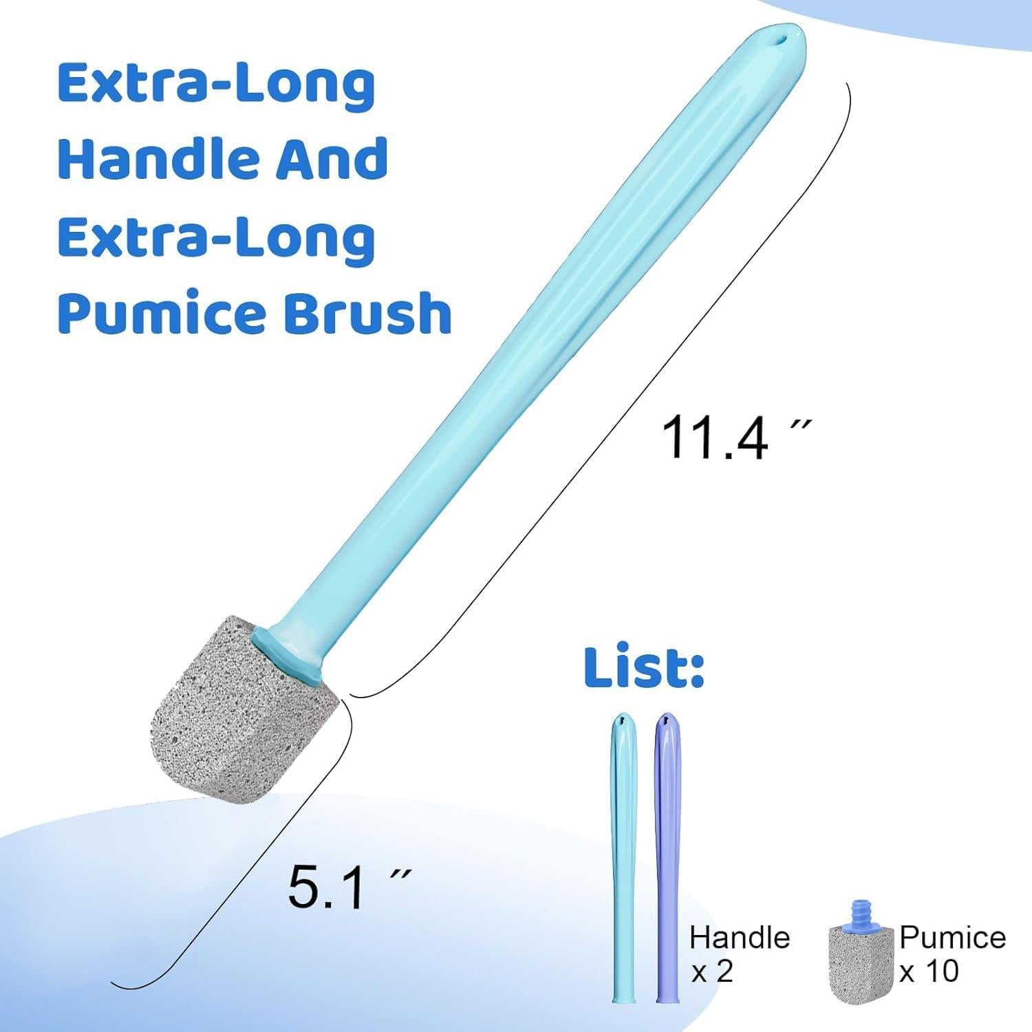 Limpiador de Inodoro Enjunway con 10 Recambios y Mango 30cm