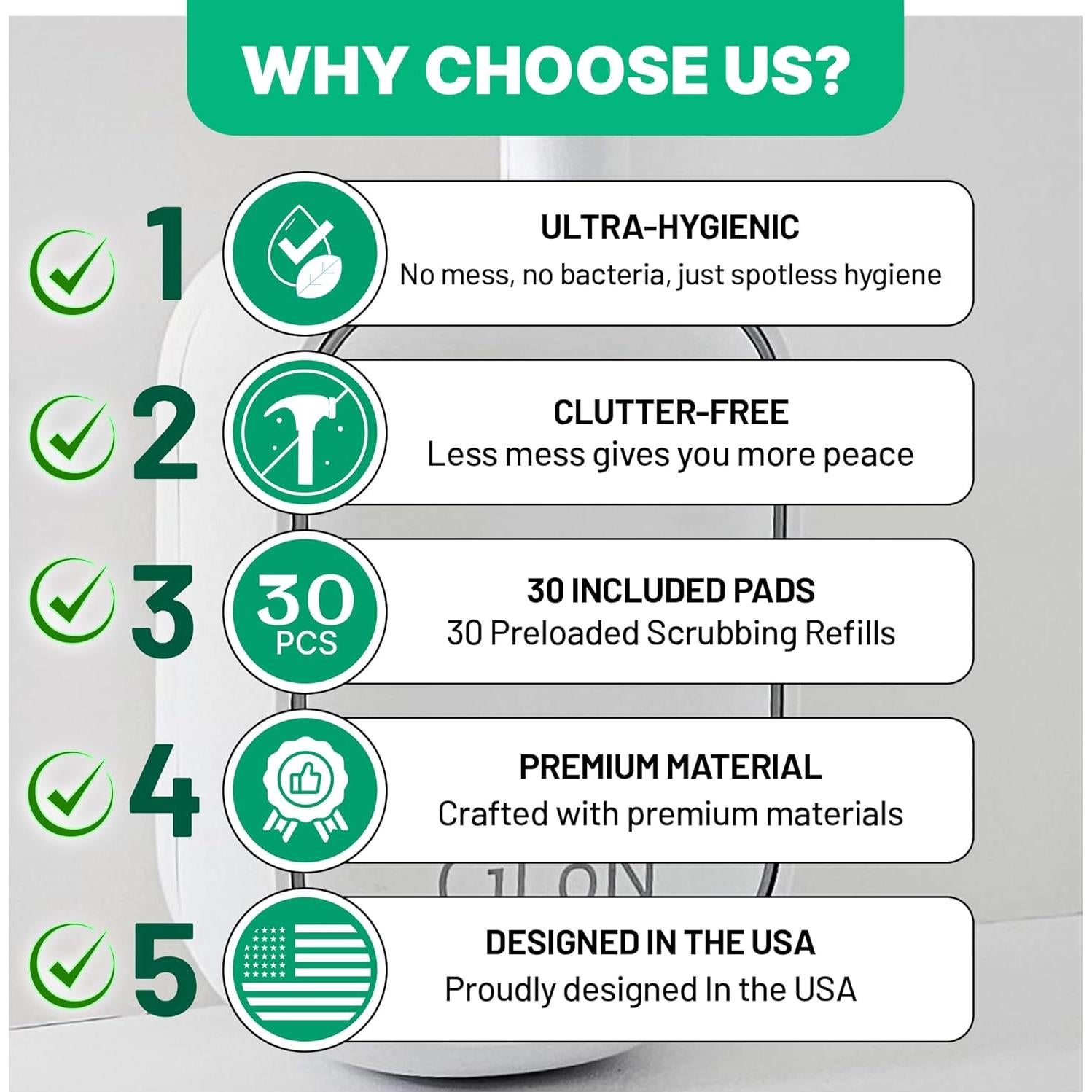 Juego de Cepillo de Inodoro Desechable CiLoN con 30 Recargas