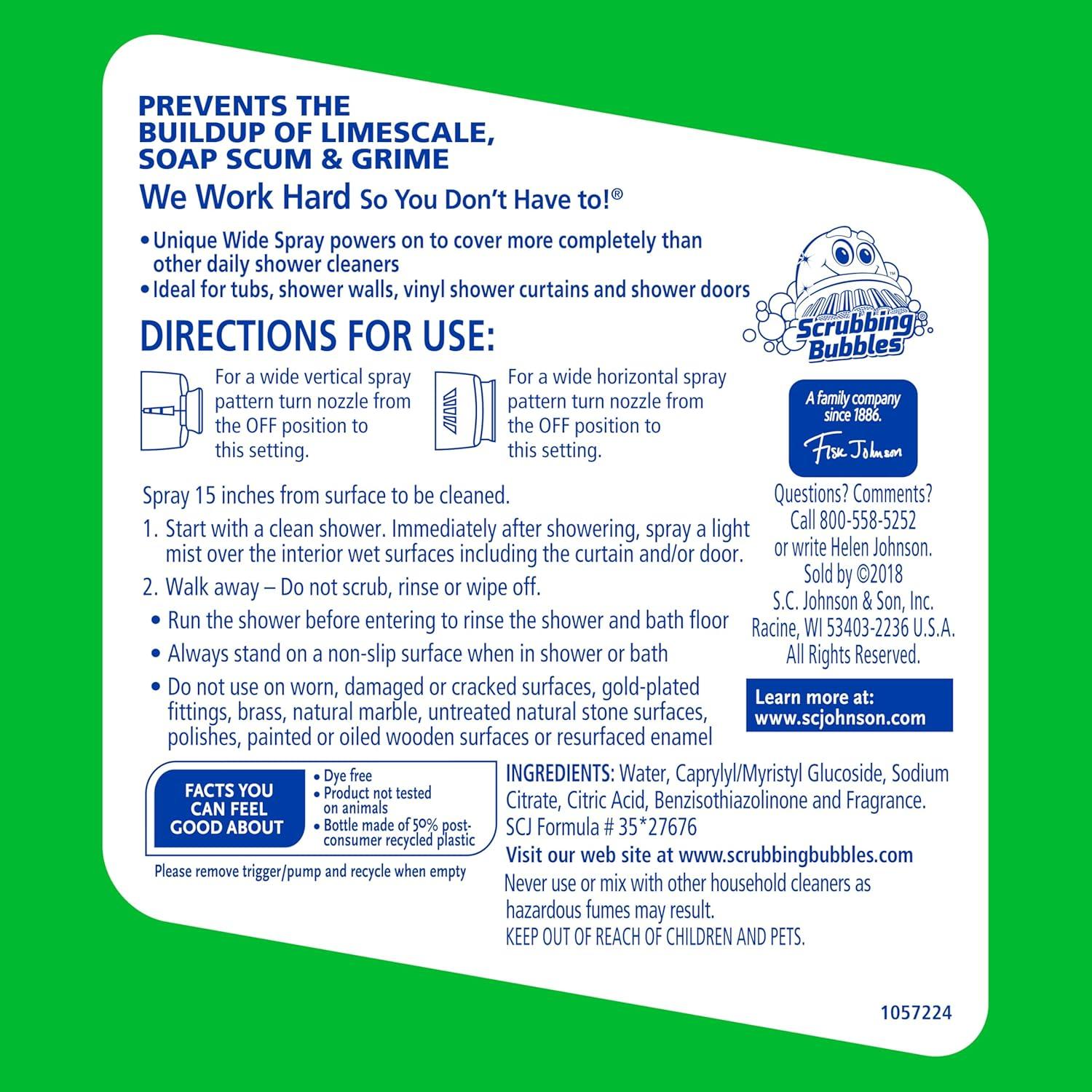 Limpiador de Ducha Diario SC Johnson 0.95 L Aroma Lluvia