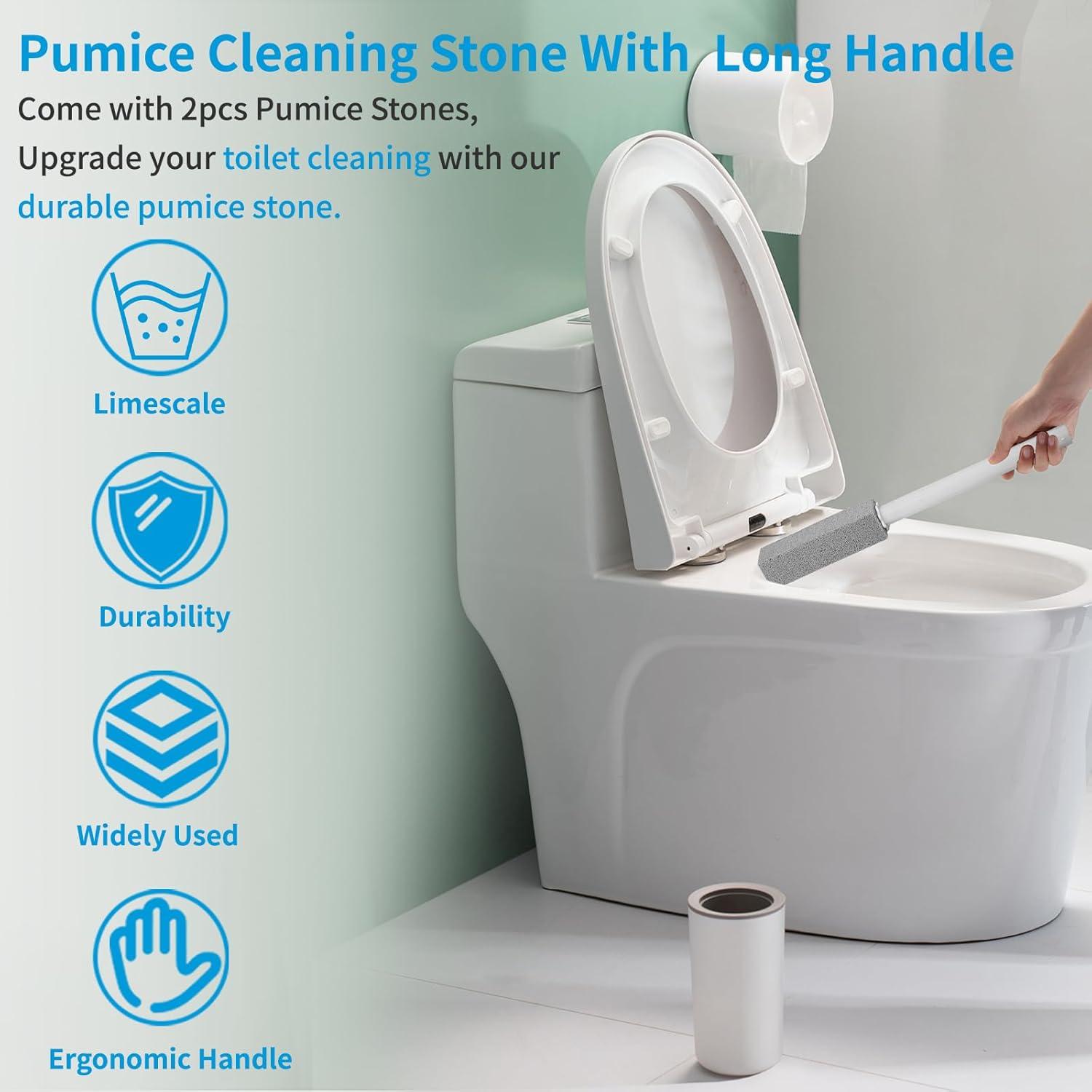 3 Piedras Pómez Herda con Mango Largo para Limpieza Eficaz