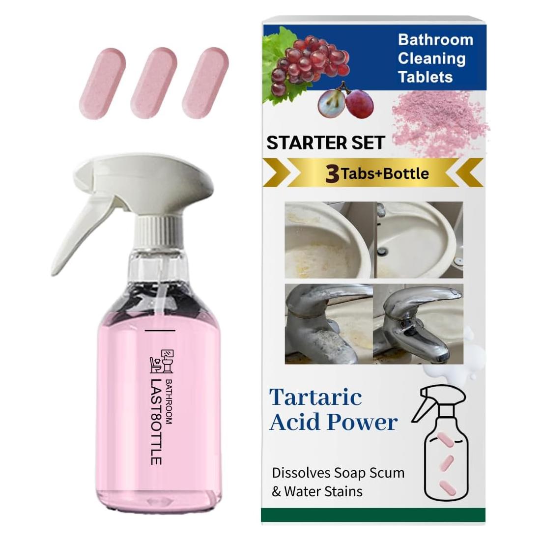 Limpiador de Baño Ecológico con Tabletas de Ácido Tartárico - 3 Recargas