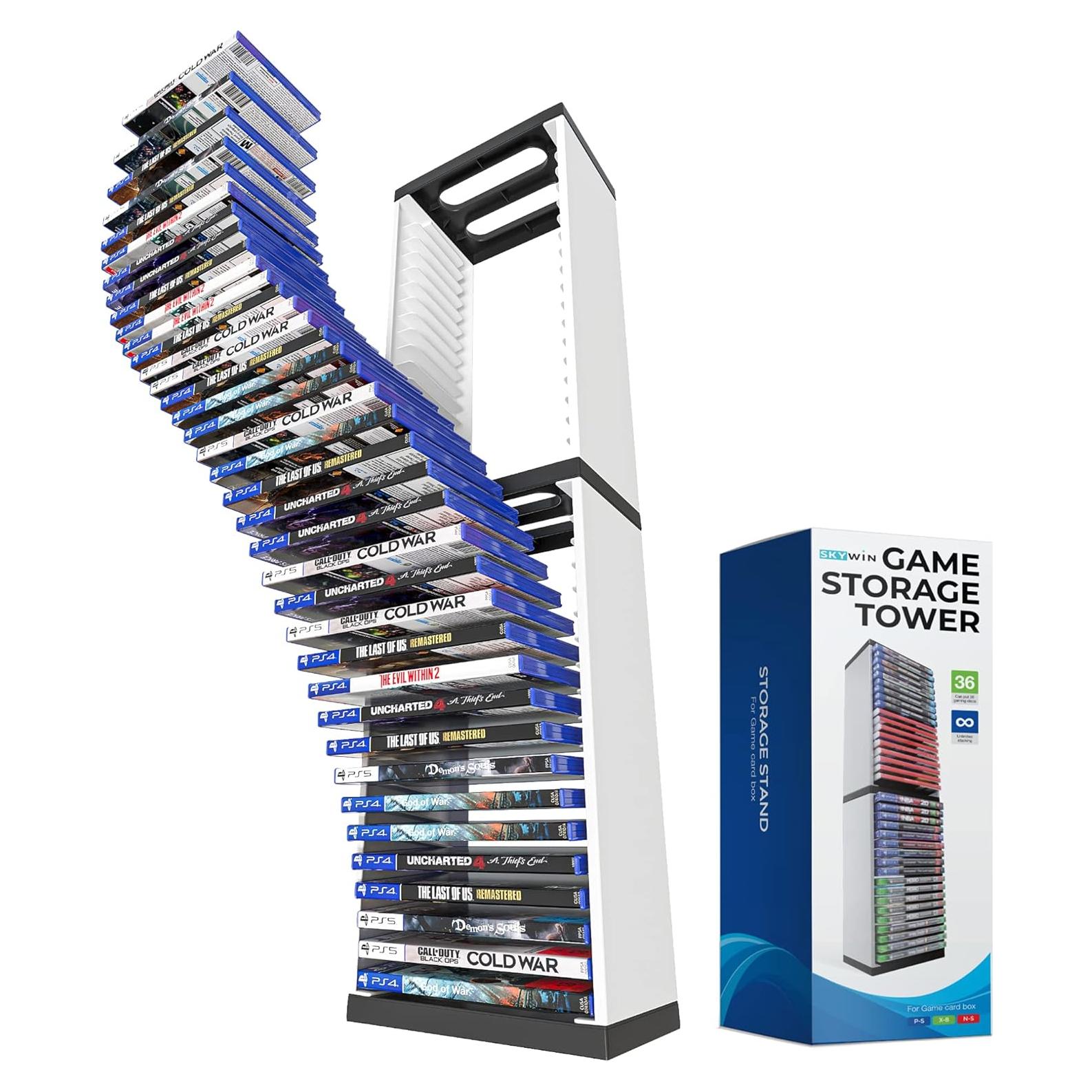 Torre de Almacenamiento Skywin para 36 Discos de Juegos