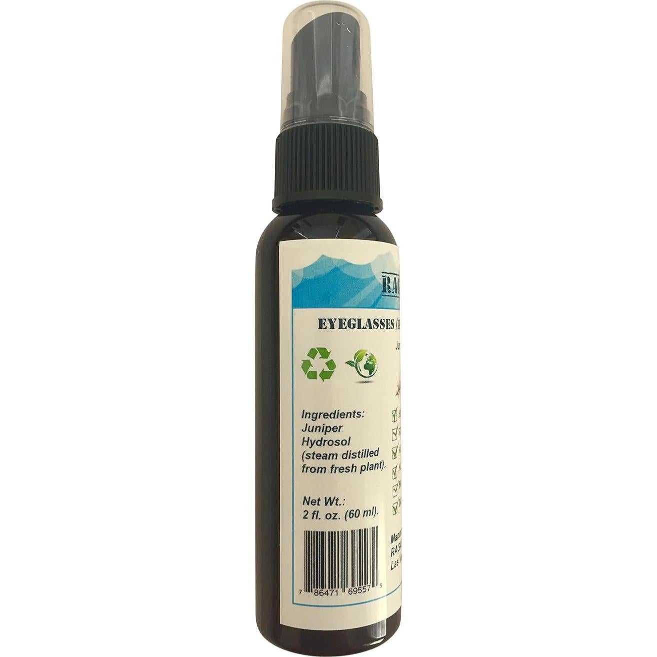 Limpiador de Gafas RAGARDEN 59 ml - Hidrosol de Enebro Natural