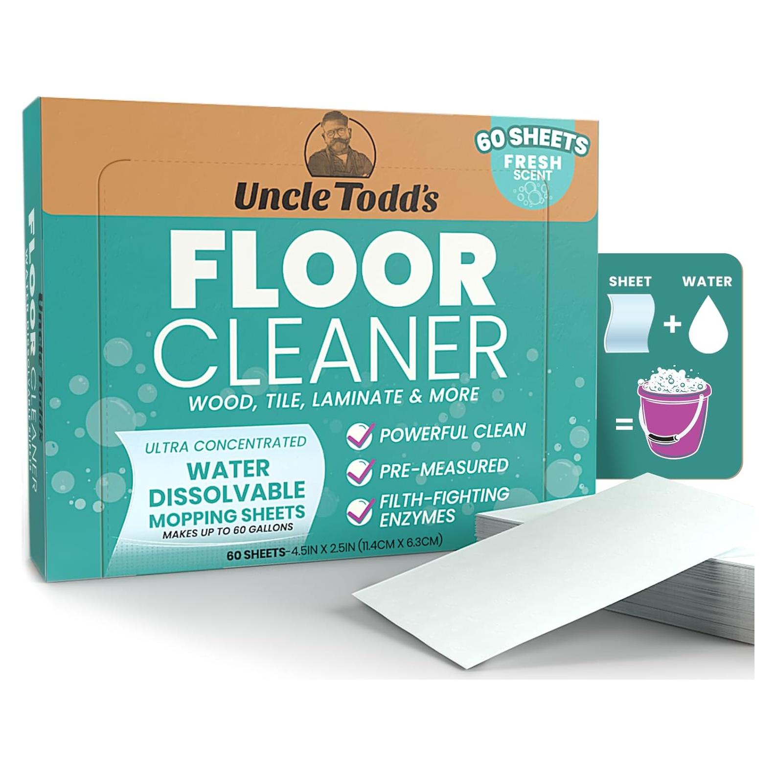 Limpiador de Suelos Ultra Concentrado Uncle Todd 60 Hojas Ecológicas