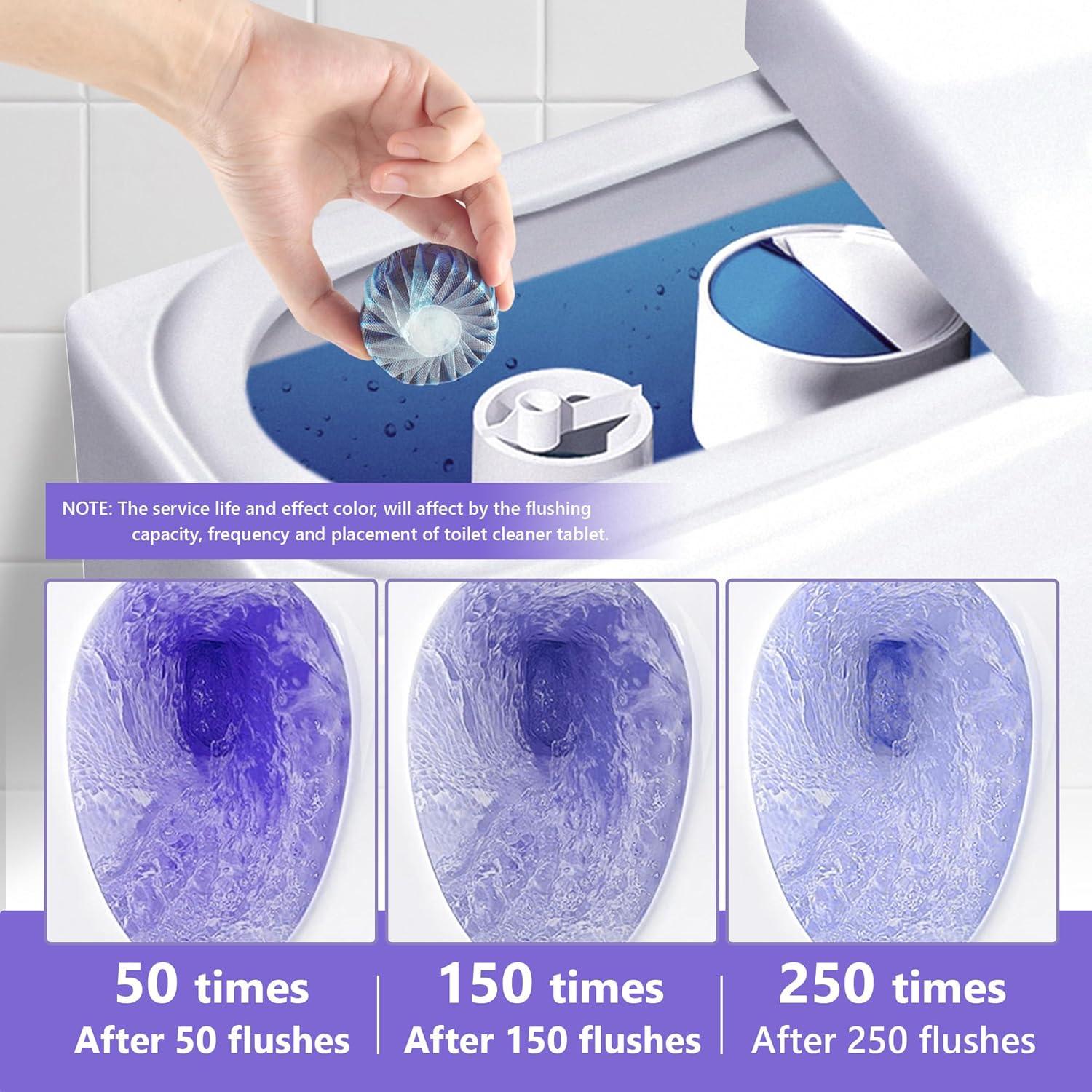 Tabletas Limpiadoras de Inodoro MyKlens Morado 20 Paquetes