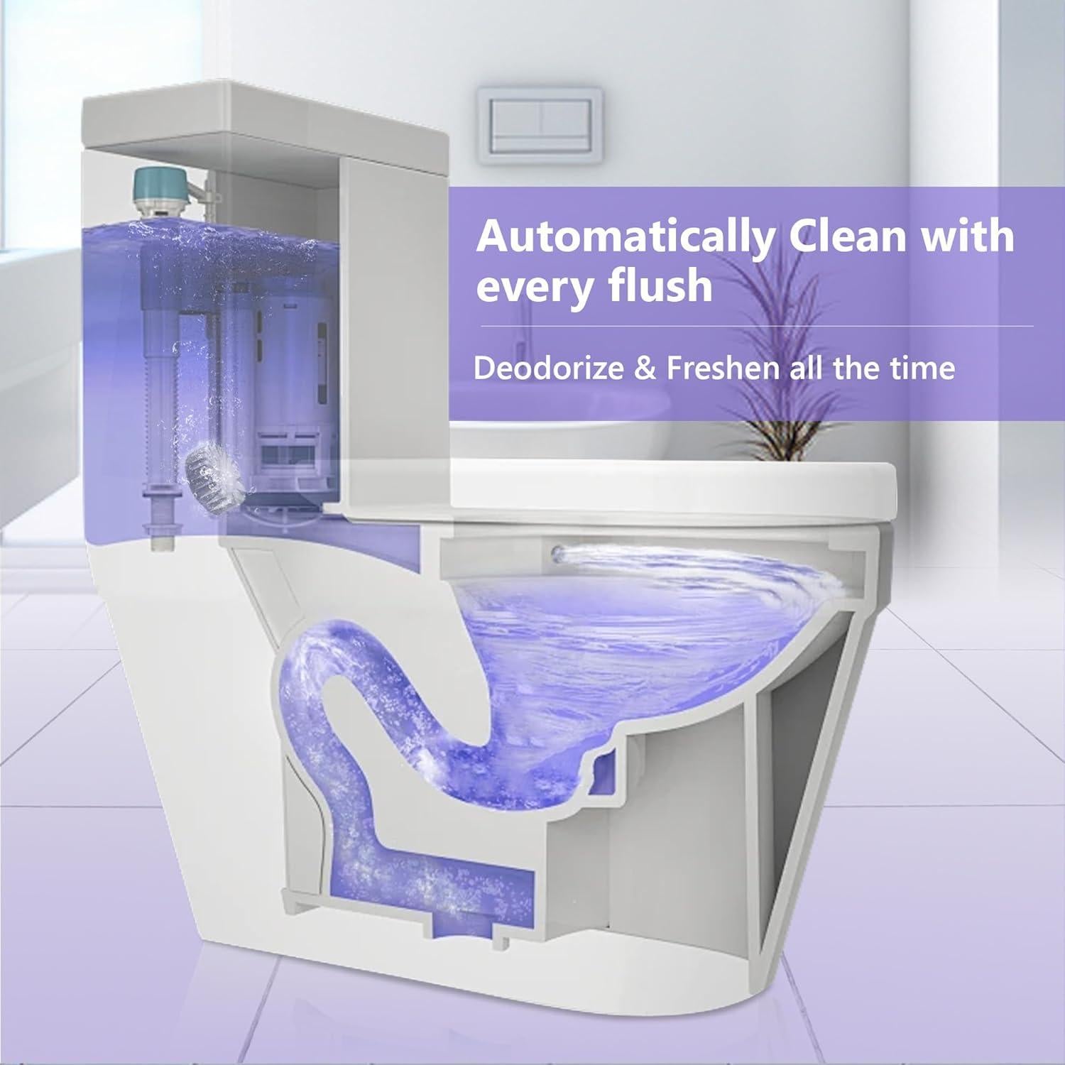 Tabletas Limpiadoras de Inodoro MyKlens Morado 20 Paquetes