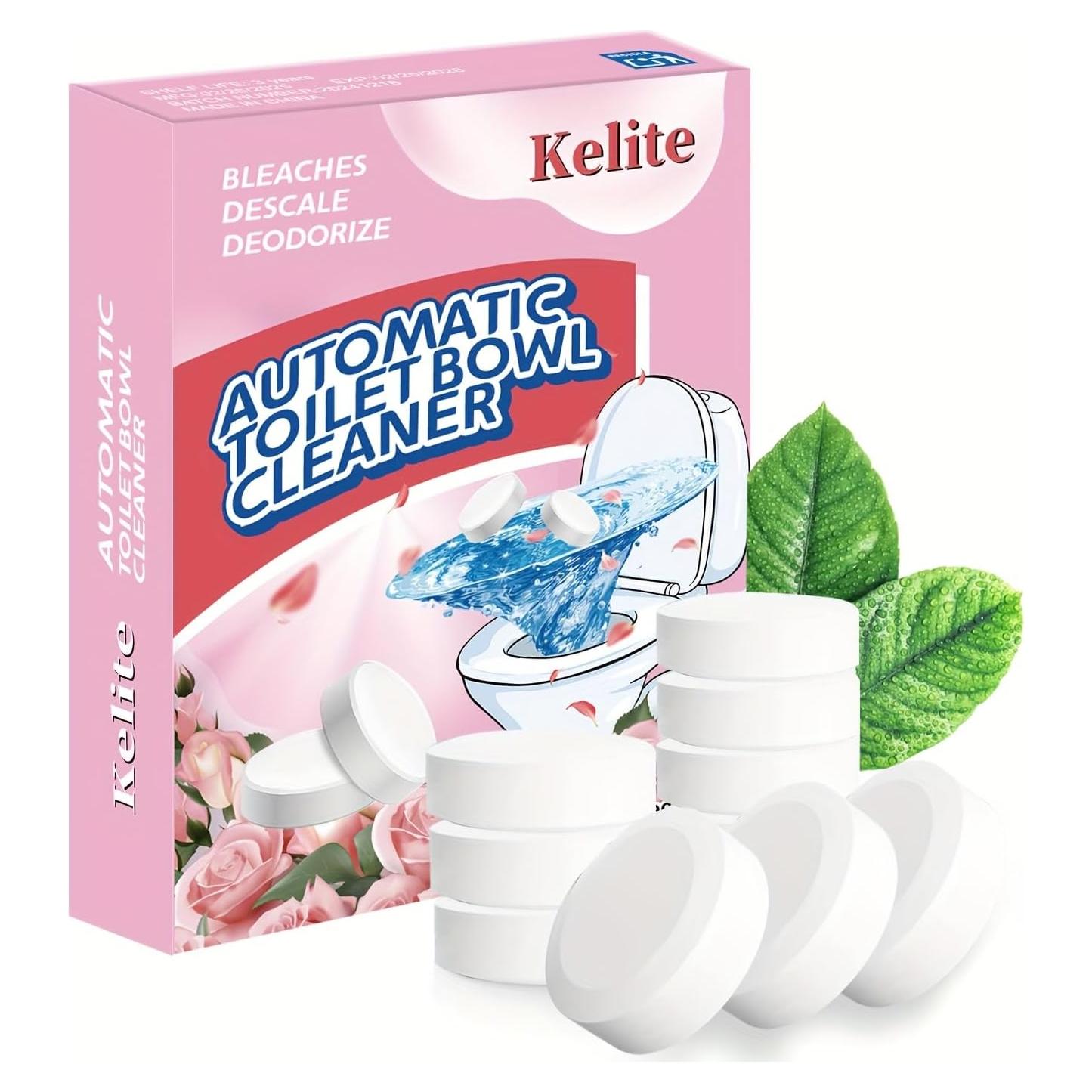 Tabletas Limpiadoras de Inodoro KELITE 12 Paquetes Blanqueador