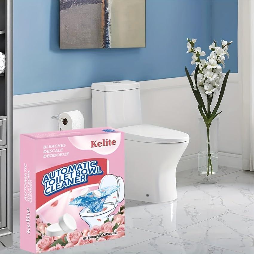 Tabletas Limpiadoras de Inodoro KELITE 12 Paquetes Blanqueador