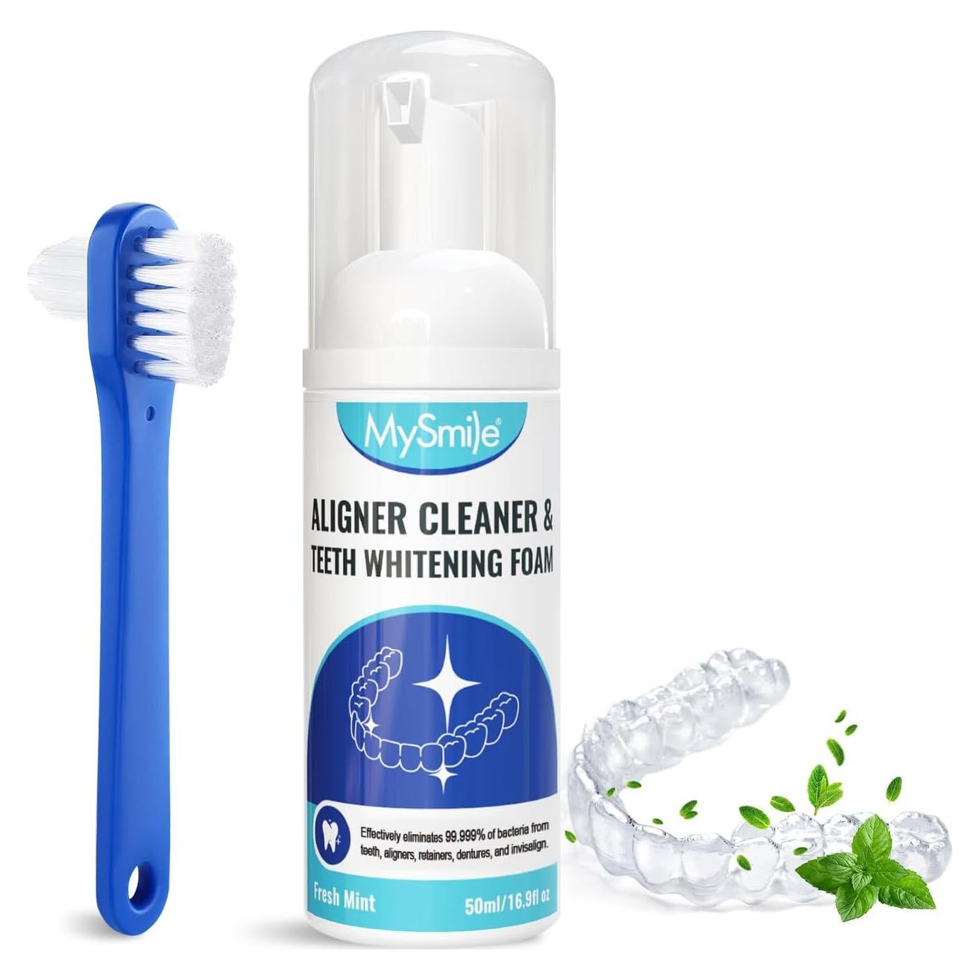 Limpiador 2-en-1 MySmile para Alineadores y Blanqueador de Dientes