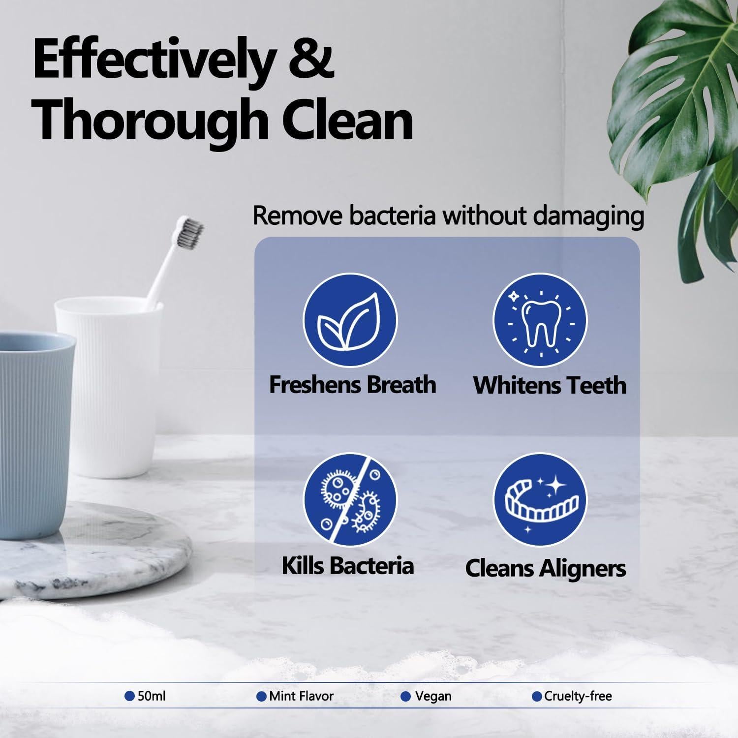 Limpiador 2-en-1 MySmile para Alineadores y Blanqueador de Dientes