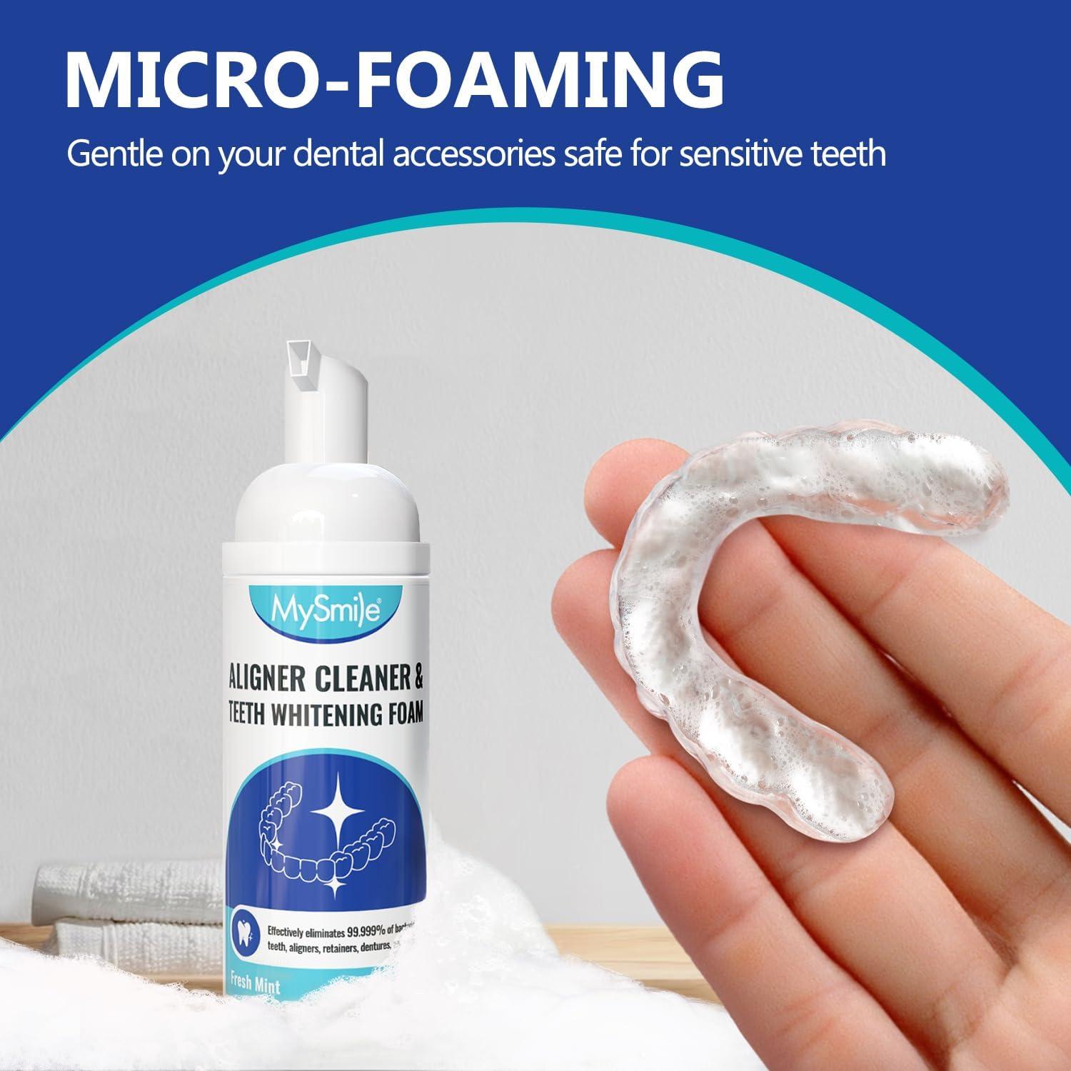 Limpiador 2-en-1 MySmile para Alineadores y Blanqueador de Dientes