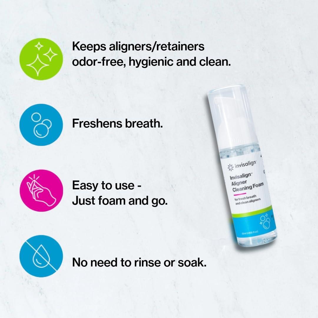 Espuma Limpiadora de Alineadores Invisalign 55 ml - Fresco y Eficaz