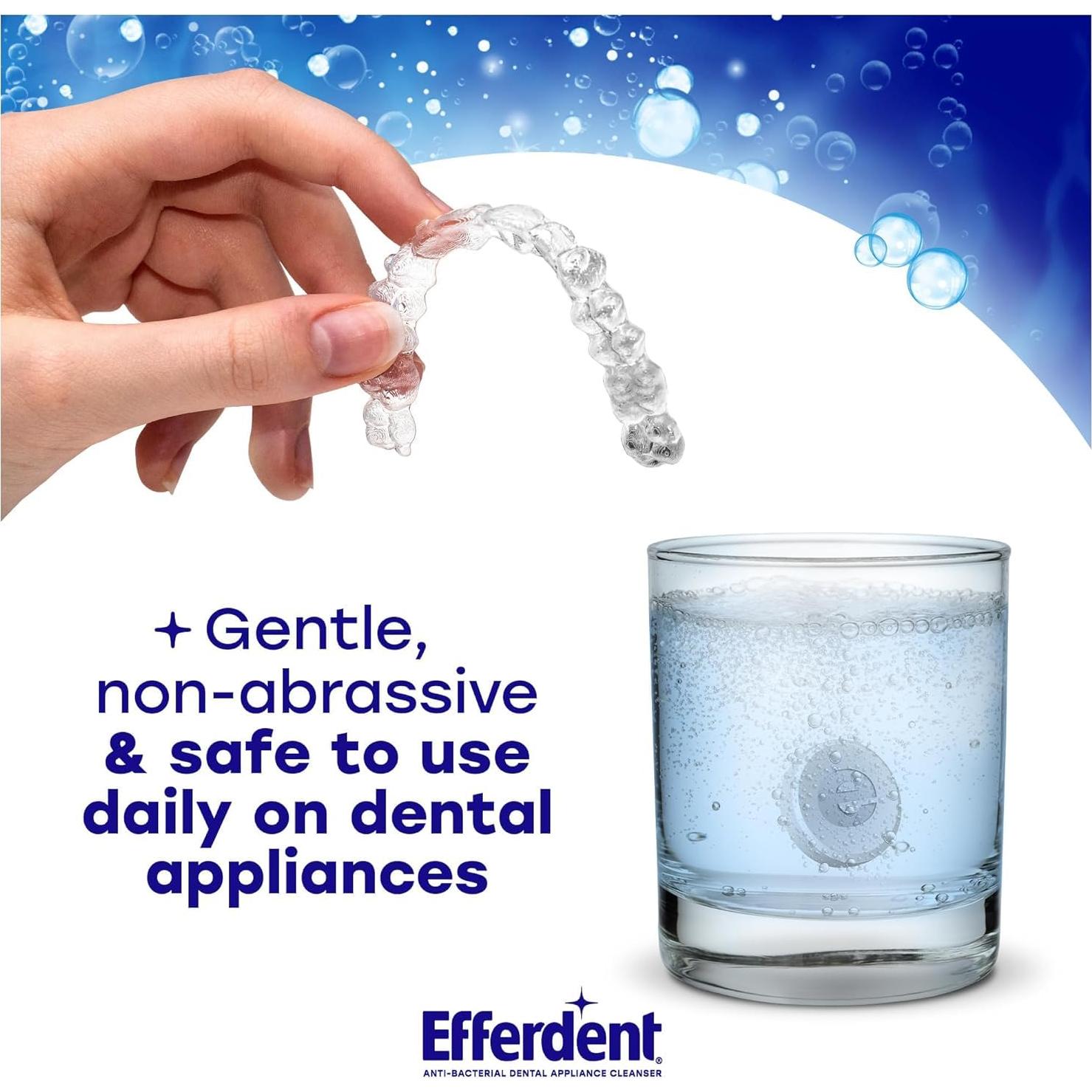 Guardia Bucal DenTek para Bruxismo + Limpiador Efferdent 120 Tab