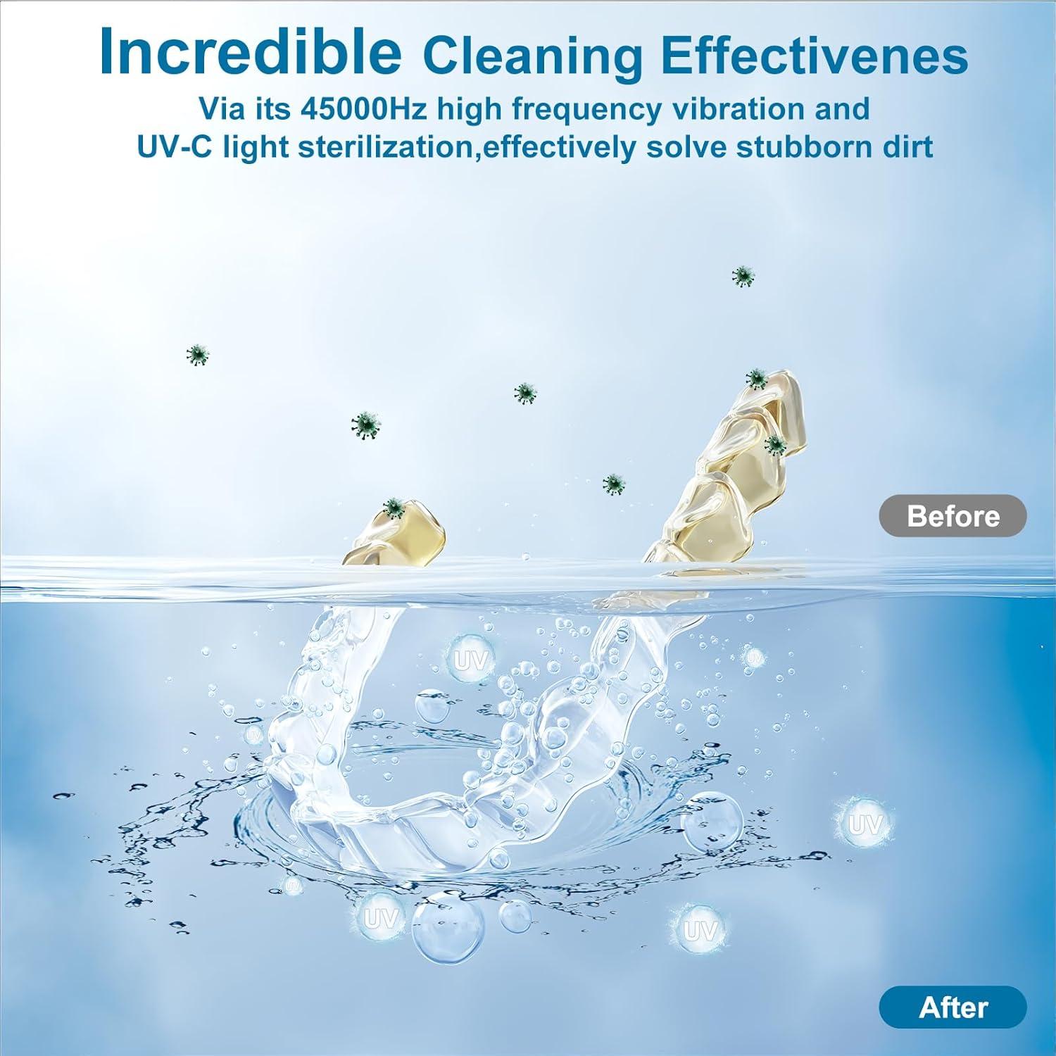 Limpiador Ultrasónico de Retenedores Genérico 200ML UV-C 45kHz