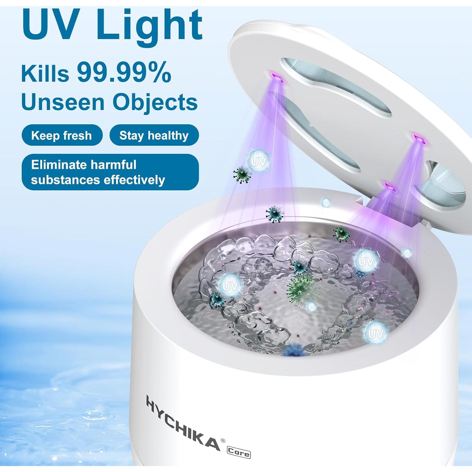 Limpiador Ultrasónico de Retenedores Genérico 200ML UV-C 45kHz