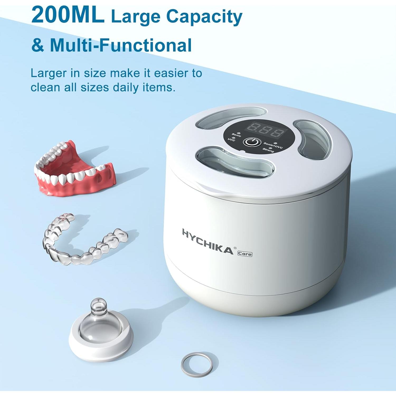 Limpiador Ultrasónico de Retenedores Genérico 200ML UV-C 45kHz