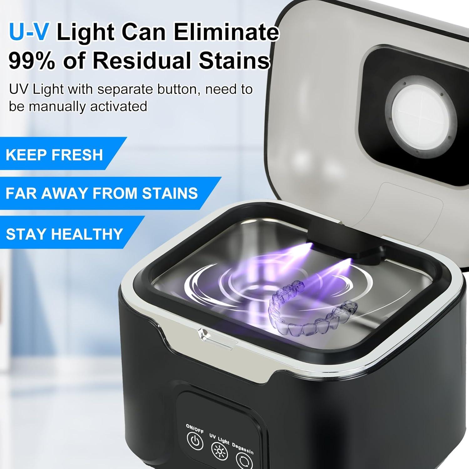 Limpiador Ultrasónico de Dentaduras PIGETALE 240ML 48kHz