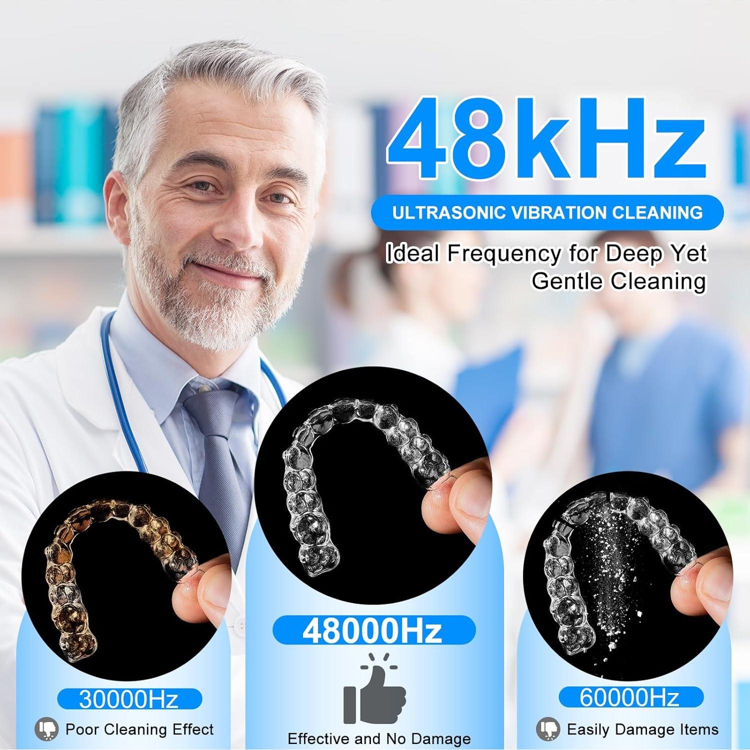 Limpiador Ultrasónico de Dentaduras PIGETALE 240ML 48kHz