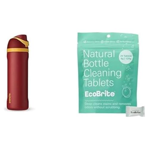 Botella de Agua Aislada Owala Harry Potter Gryffindor 710 ml + 20 Tabletas EcoBrite