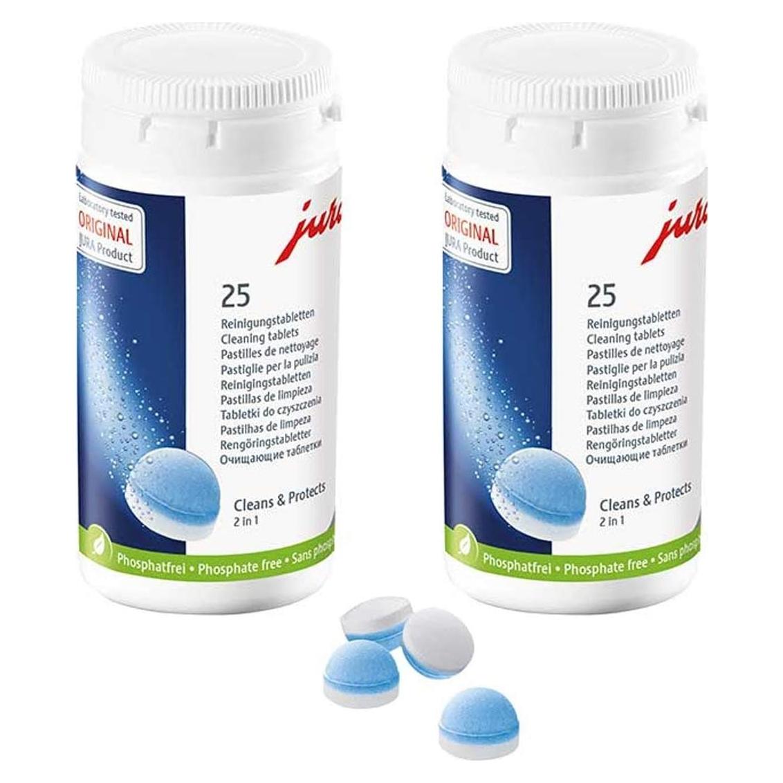 Tabletas de limpieza 2 fases Jura para café automático - 25 unidades